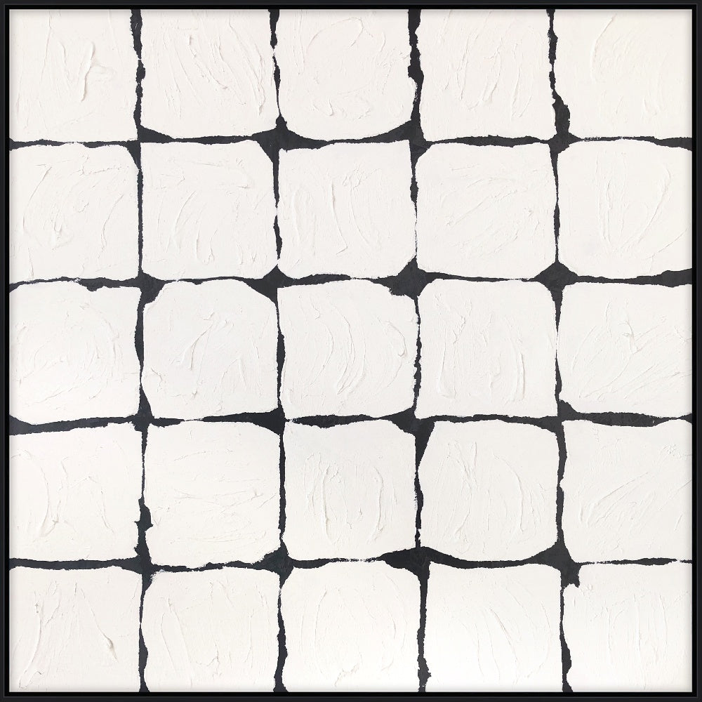 Quadrant, Hand Painted Framed Wall Art