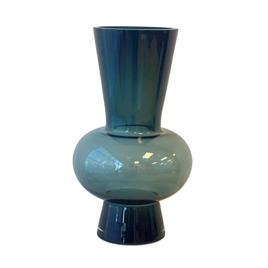 Skylar Glass Vase - Large, Ocean 26x45 cm