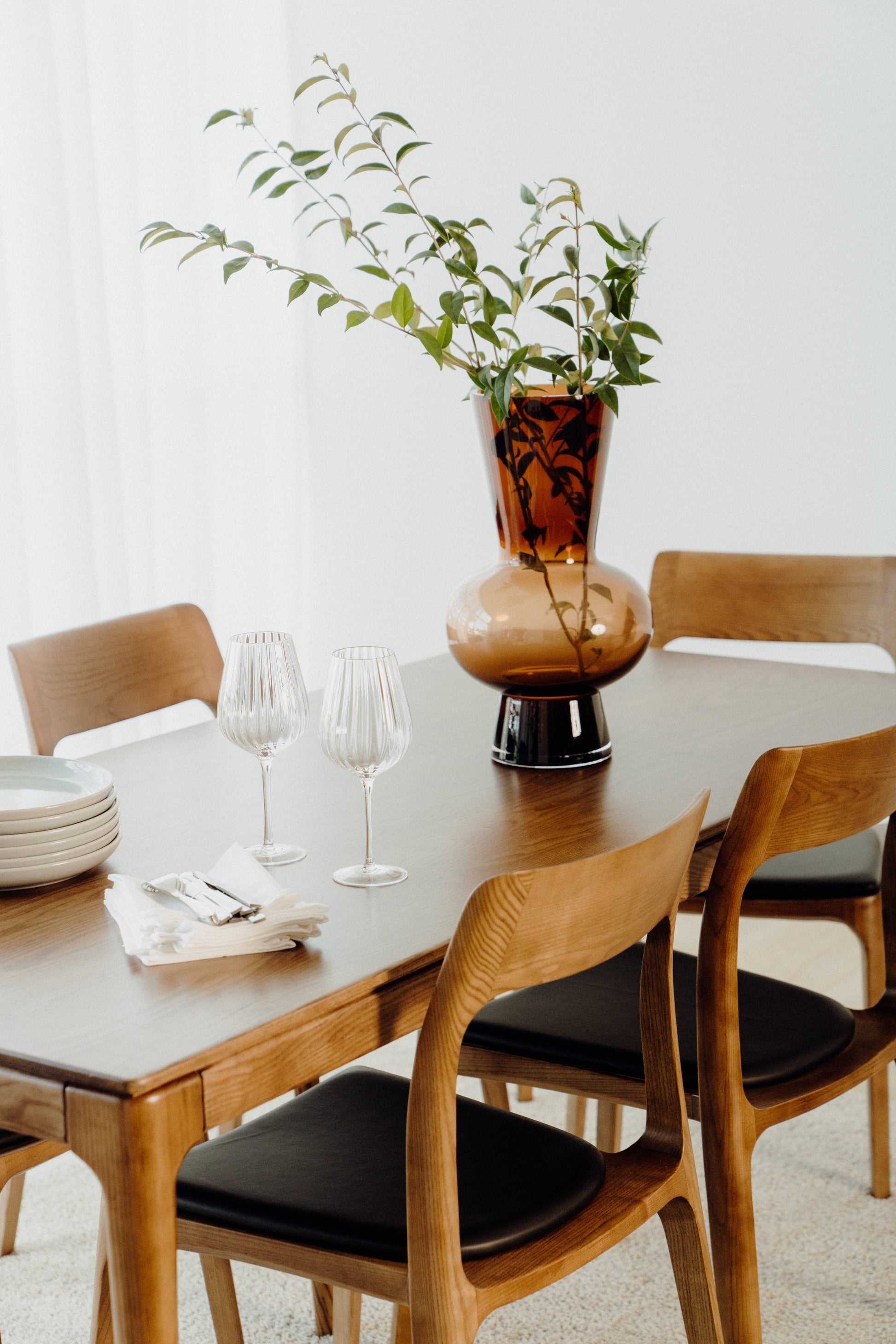 Skylar Glass Vase - Large, Spice 26x45 cm