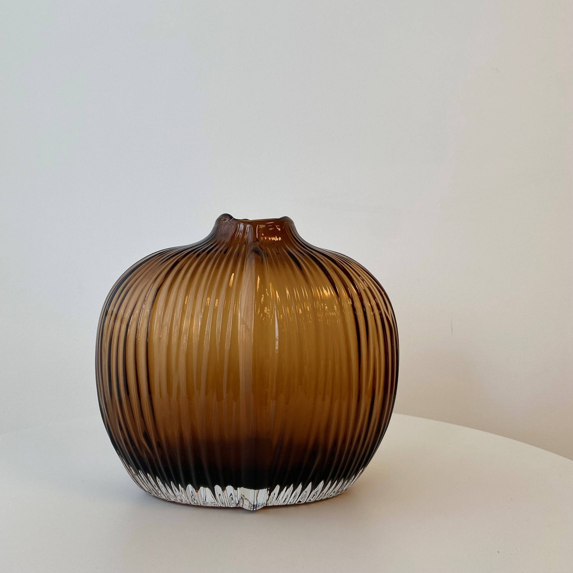 Fleur Shoulder Glass Vase - Small Amber 23x15x21 cm