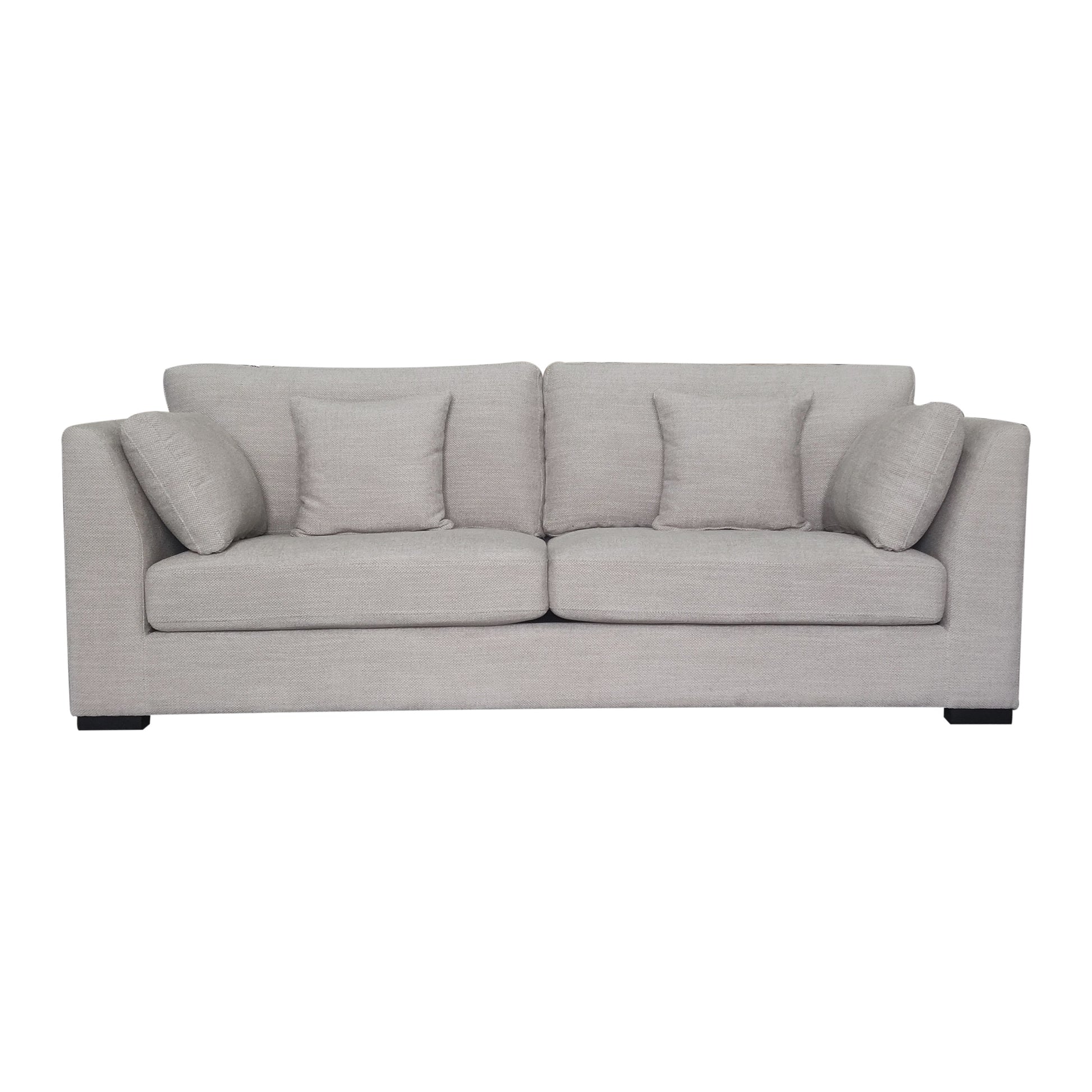York 3 Seater Upholstered Sofa, Oatmeal 227x93x78 cm