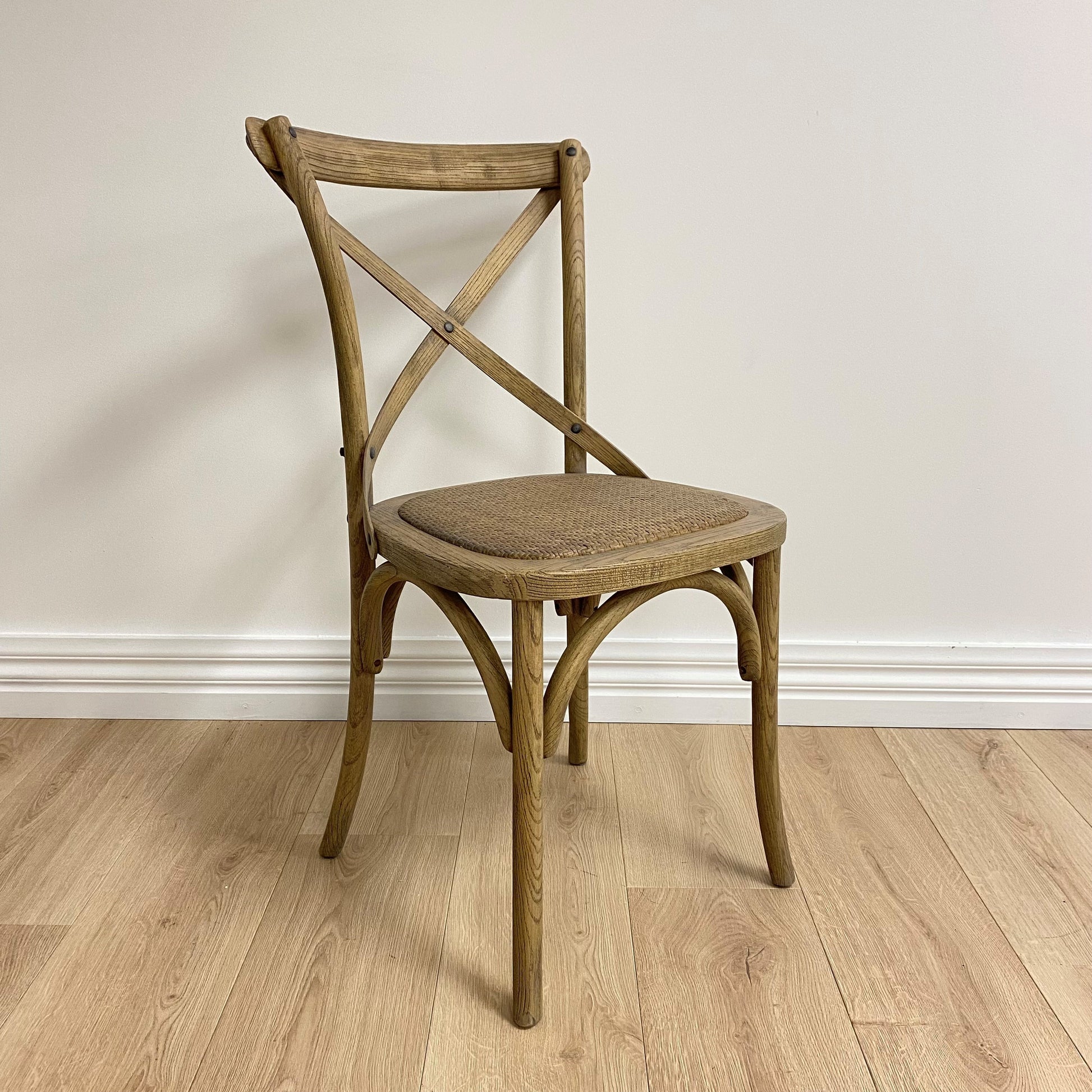 French Bistro Cross Back Dining Chair 49x54x89 cm