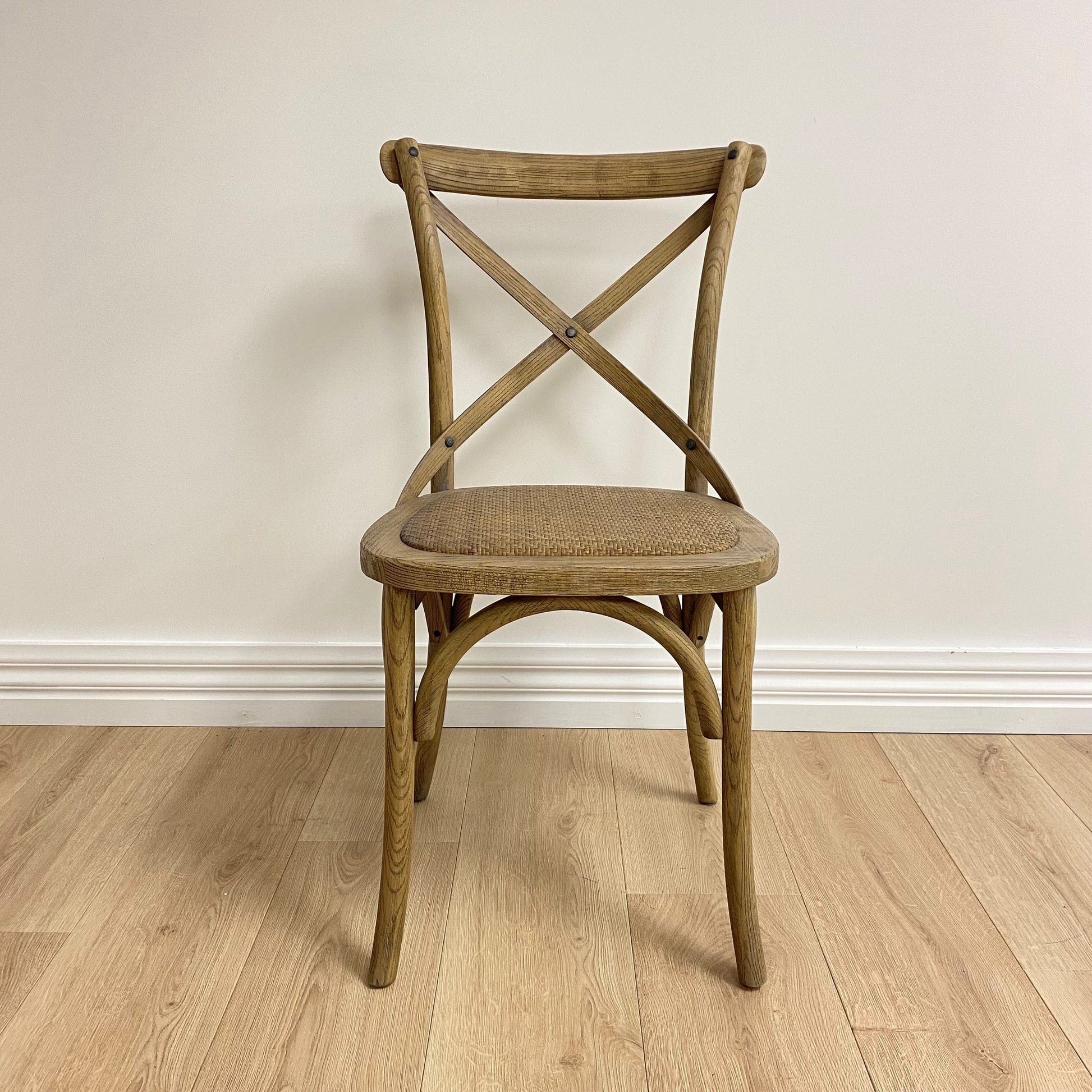French Bistro Cross Back Dining Chair 49x54x89 cm