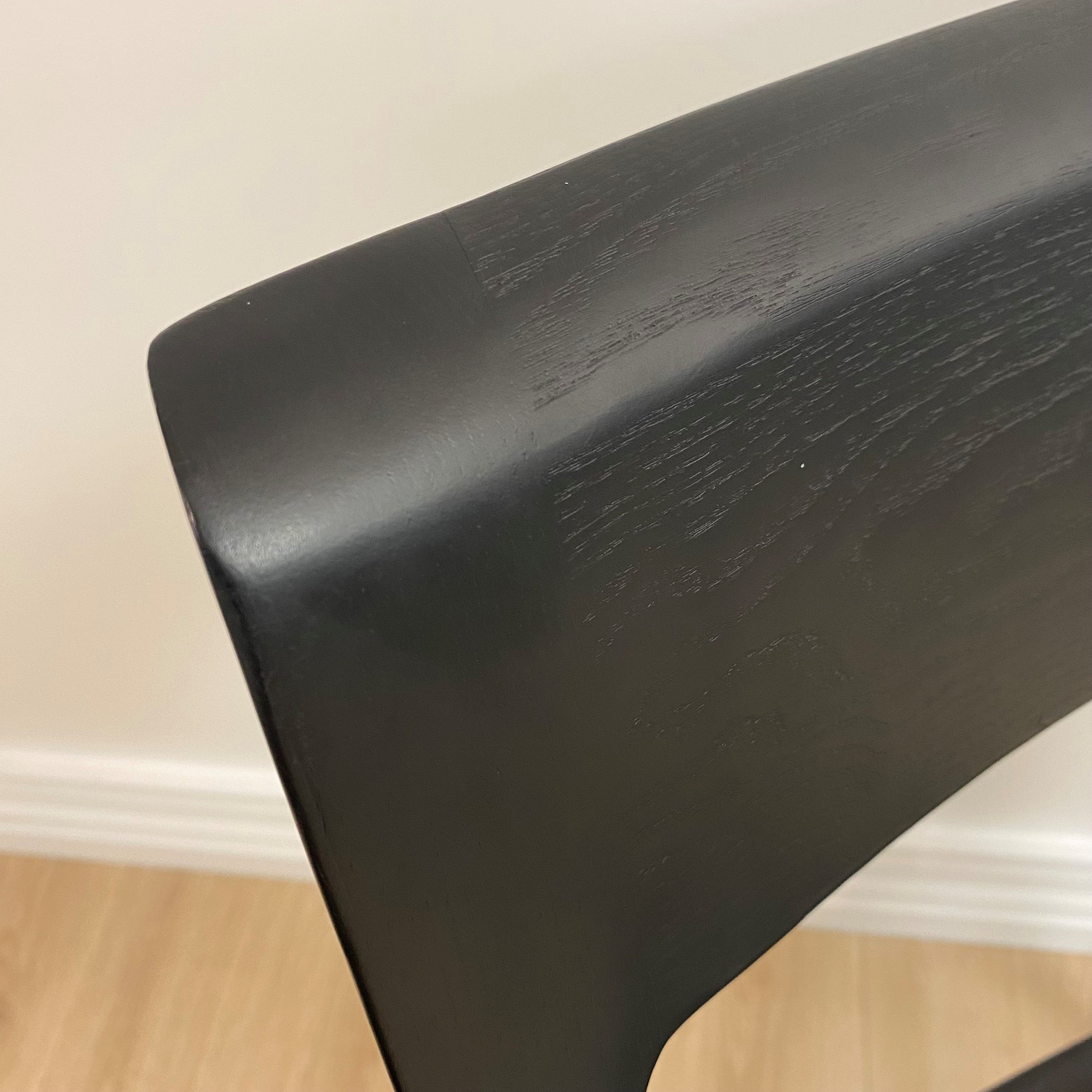 Peyton Dining Chair, Black Leather Black Frame 50x59x84 cm