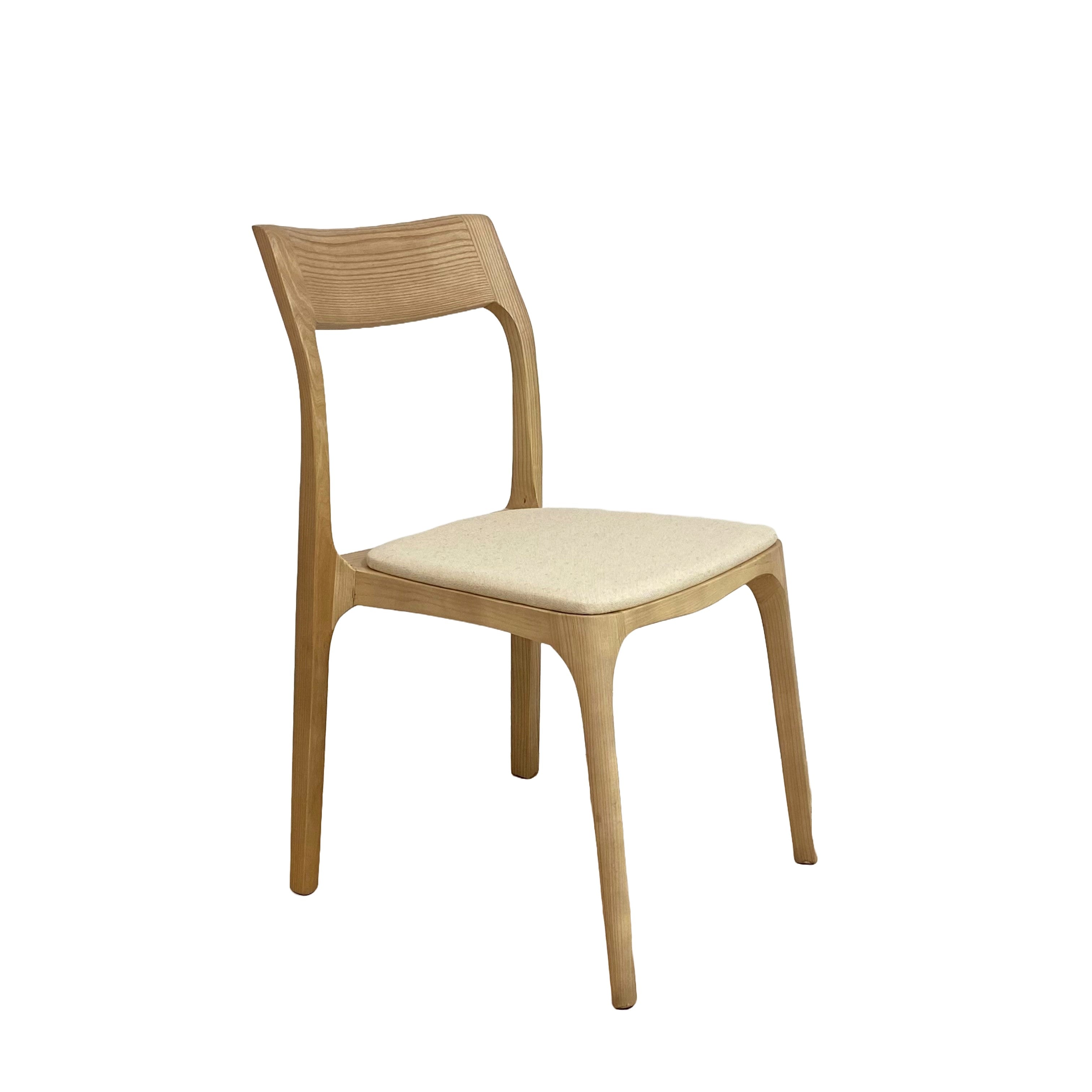 Peyton Dining Chair, Linen Fabric Natural Frame 50x59x84 cm