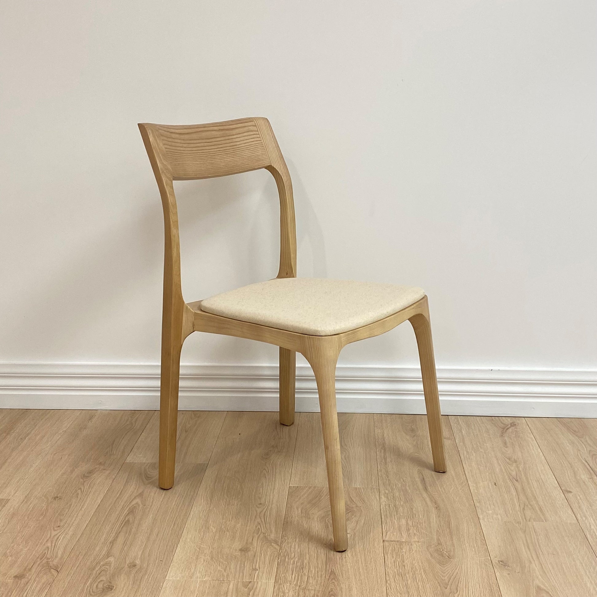 Peyton Dining Chair, Linen Fabric Natural Frame 50x59x84 cm