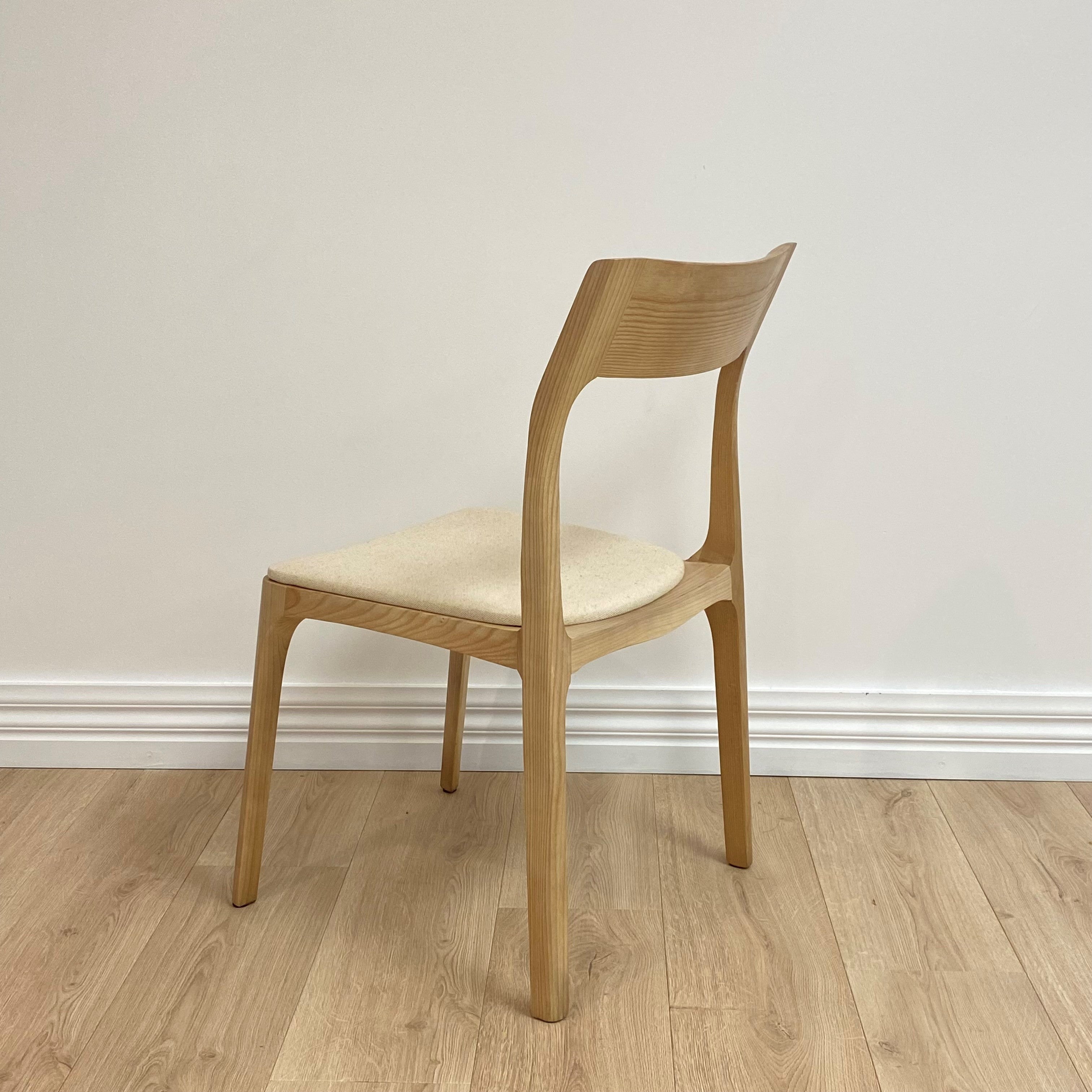Peyton Dining Chair, Linen Fabric Natural Frame 50x59x84 cm
