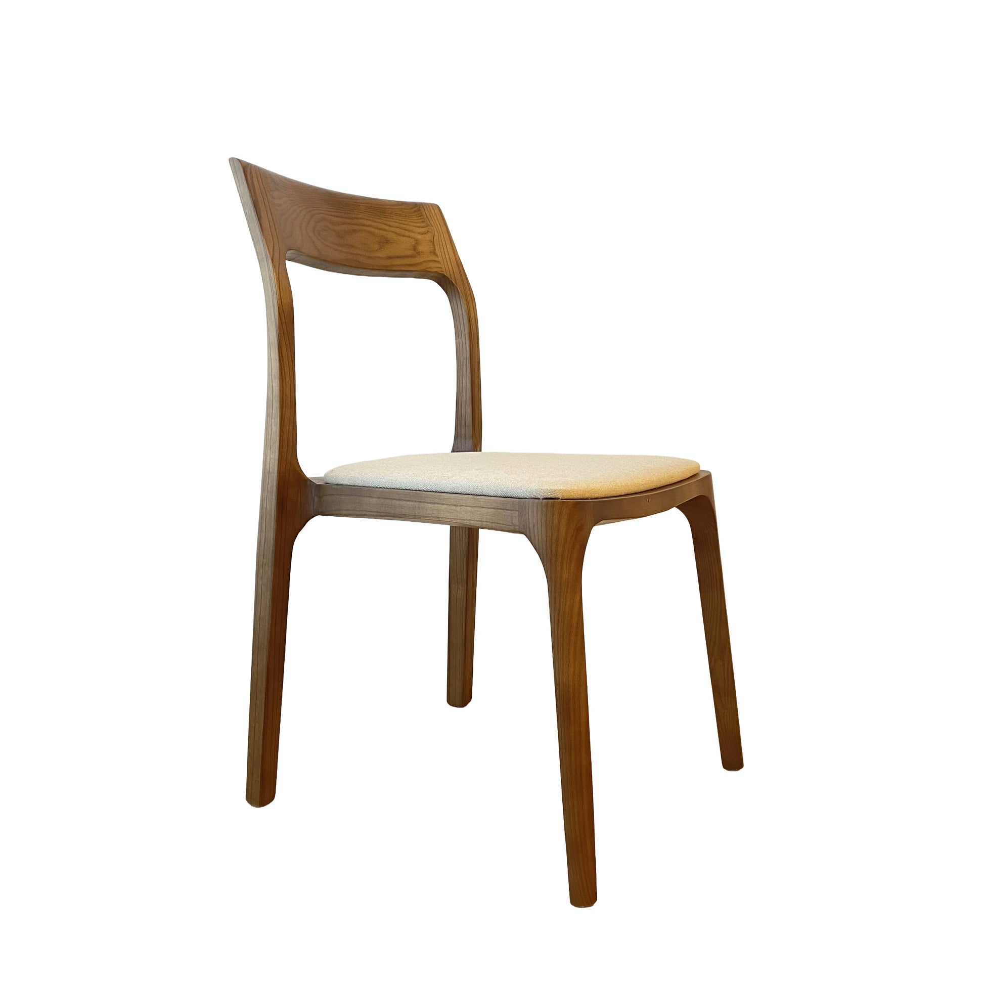 Peyton Dining Chair, Linen Fabric, Walnut Frame 50x59x84 cm
