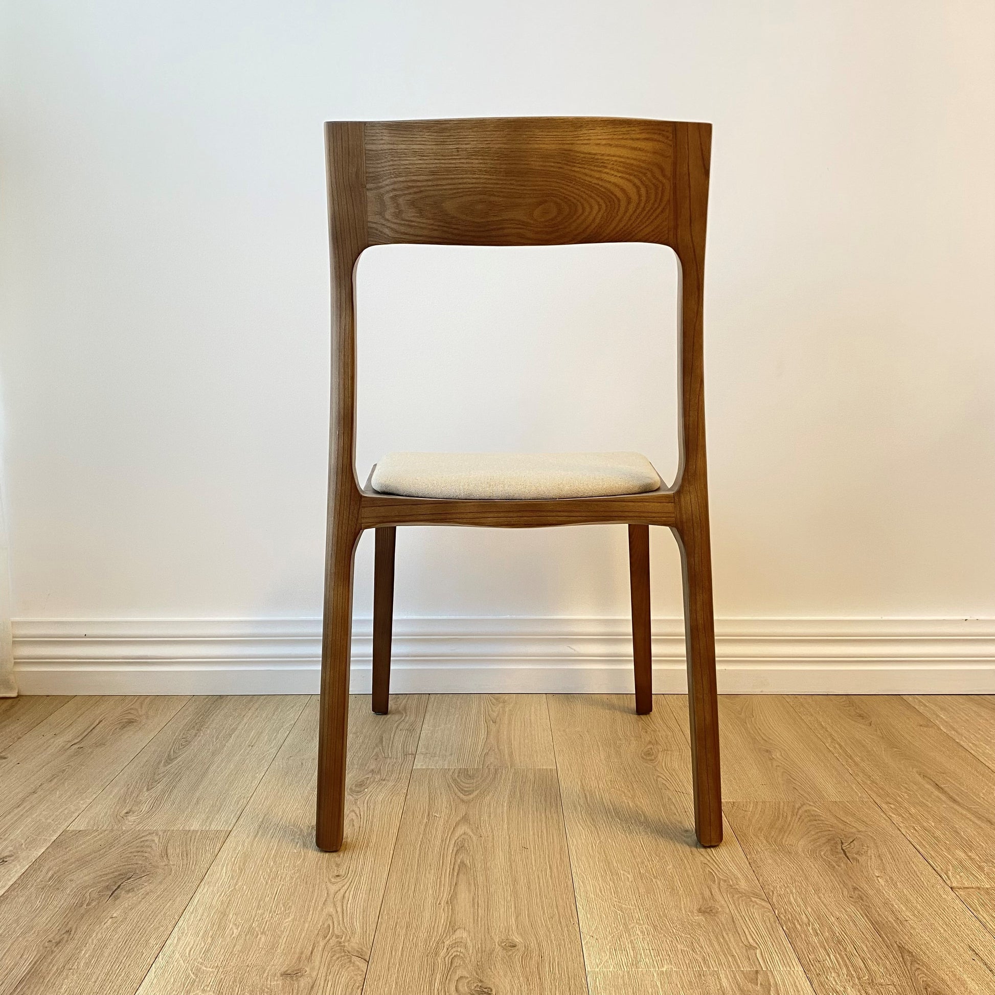 Peyton Dining Chair, Linen Fabric, Walnut Frame 50x59x84 cm