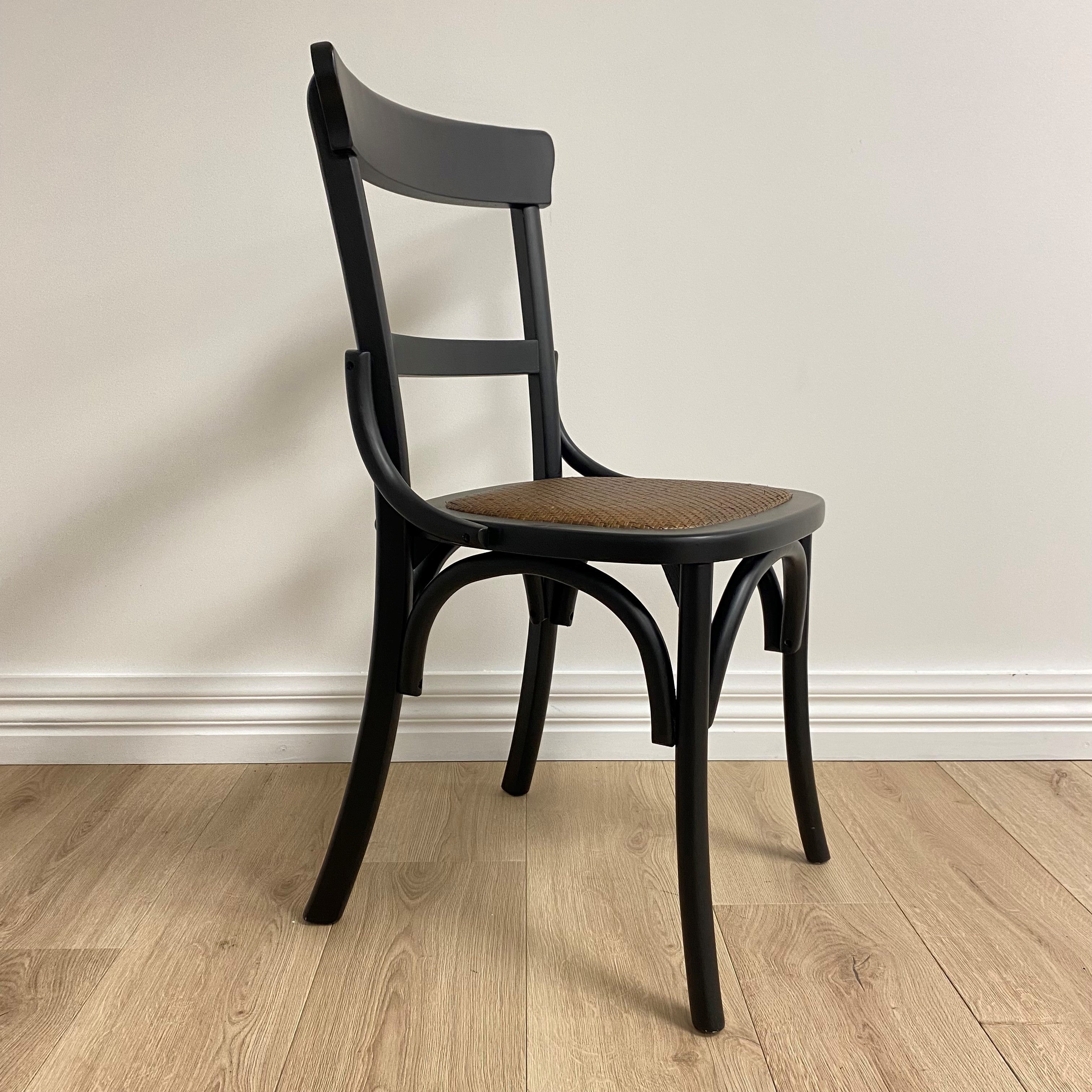 French Cafe Dining Chair, Black 49x52x91 cm