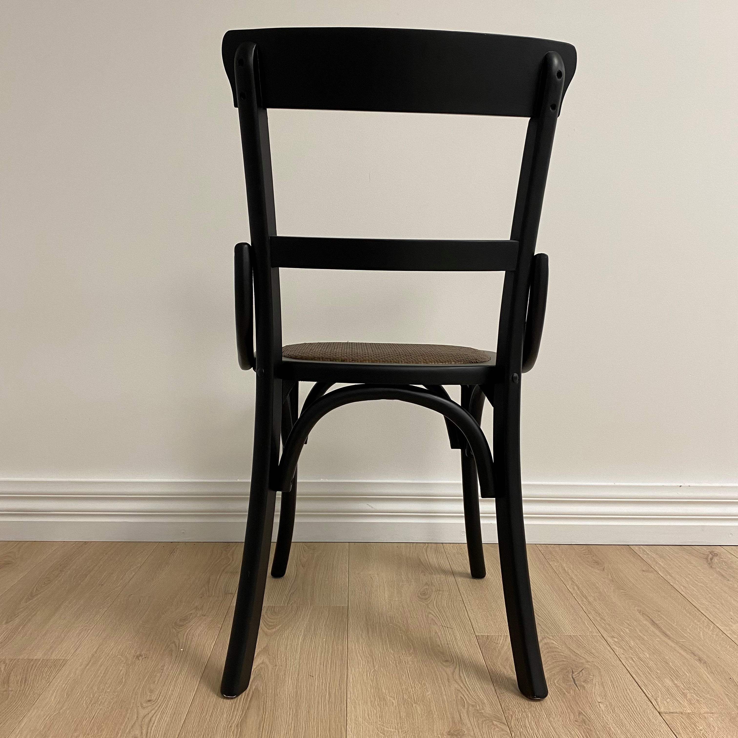 French Cafe Dining Chair, Black 49x52x91 cm