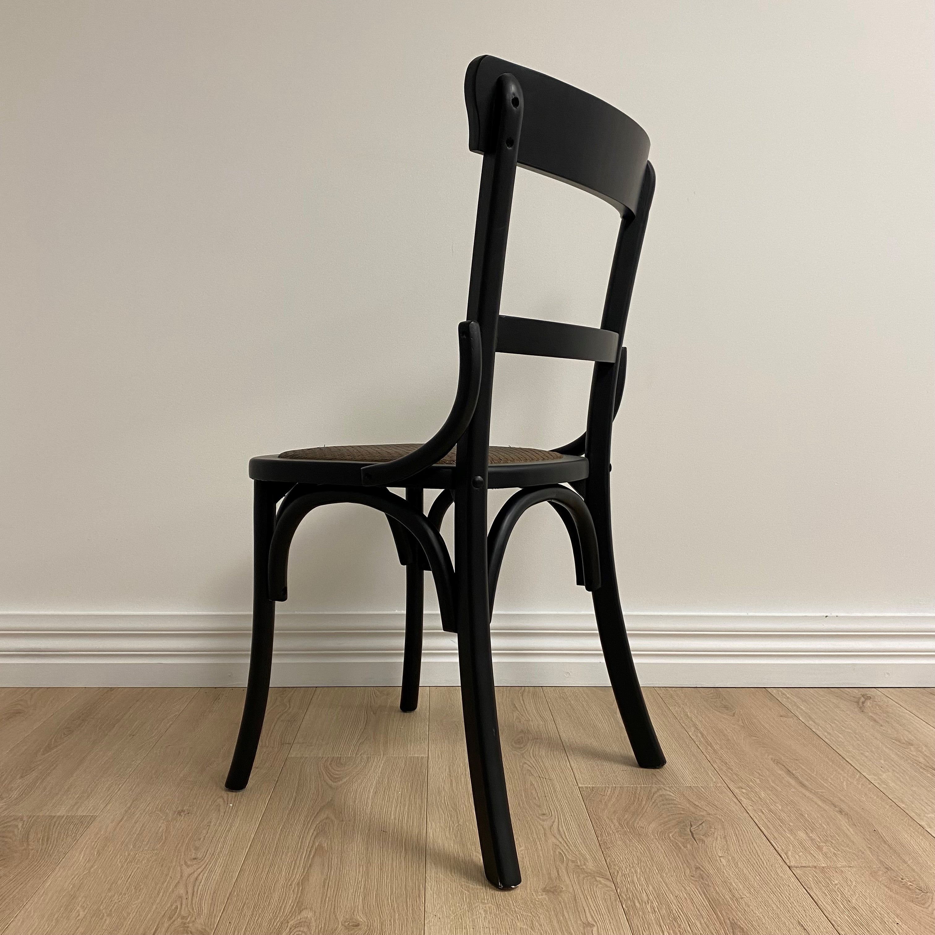 French Cafe Dining Chair, Black 49x52x91 cm