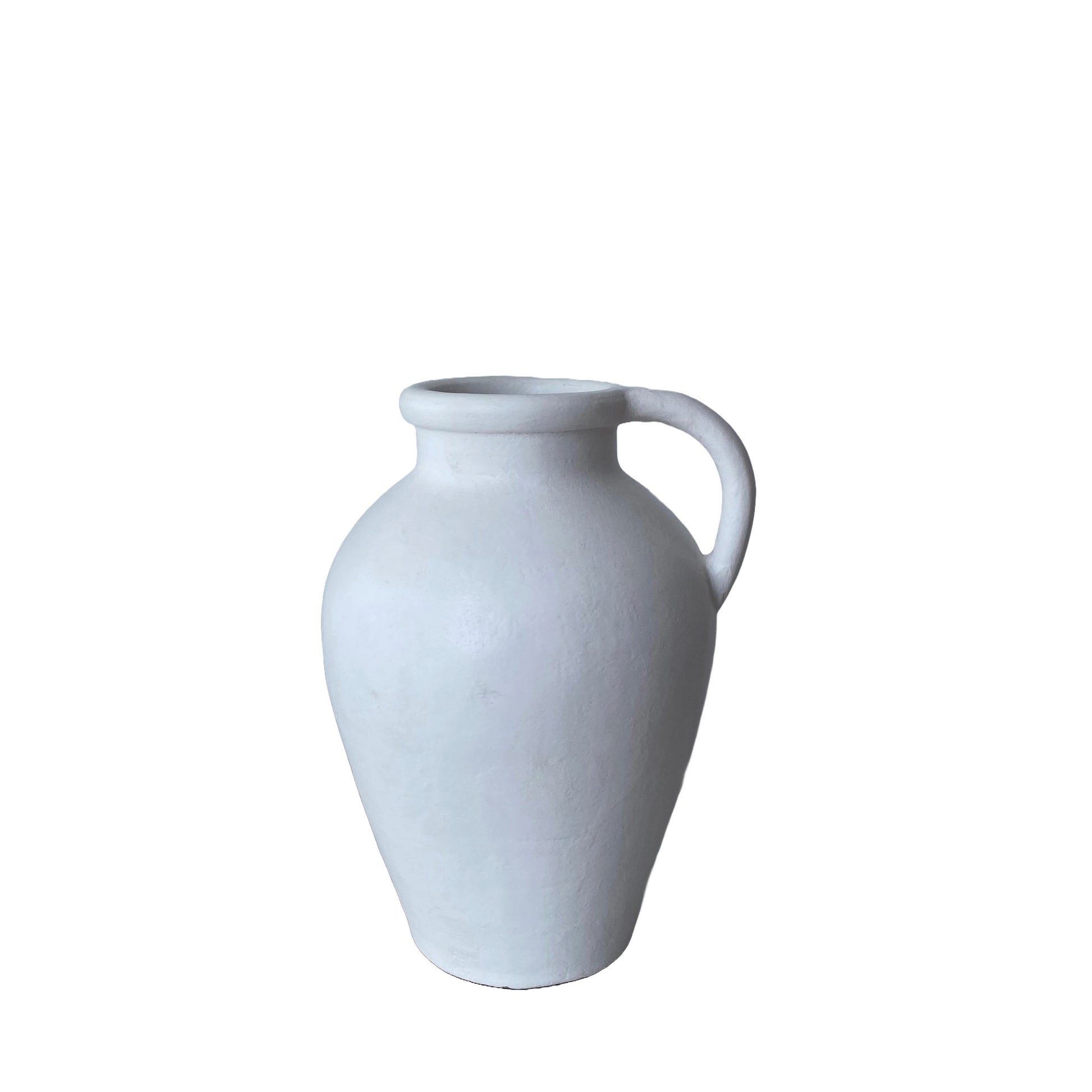 Tuscan Terracotta Jug- White 36x40 cm