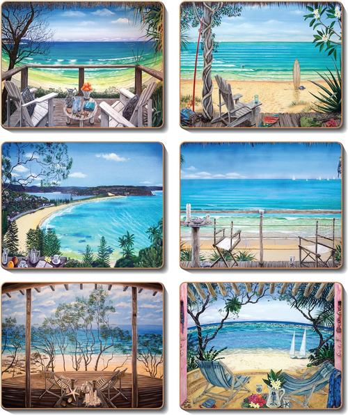 Coasters Coastal Verandas, Set of 6 12x10 cm