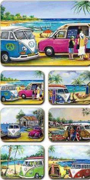 Coasters Kombis, Set of 6 12x10 cm