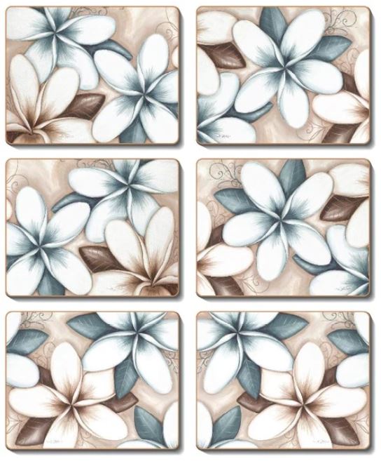Placemats Ocean Frangipani, Set of 6 36.5x27.5 cm