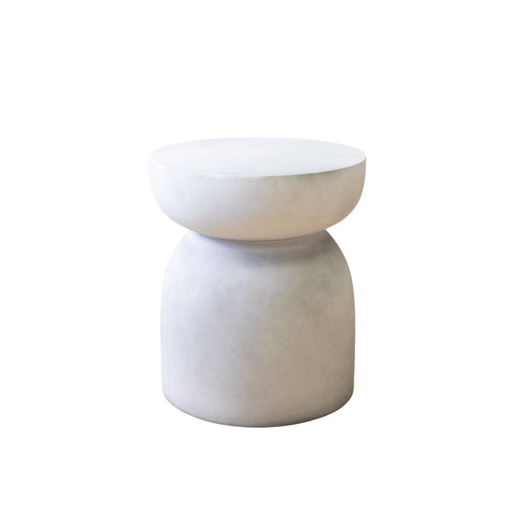 Pedestal Side Table - Stone 37x47 cm