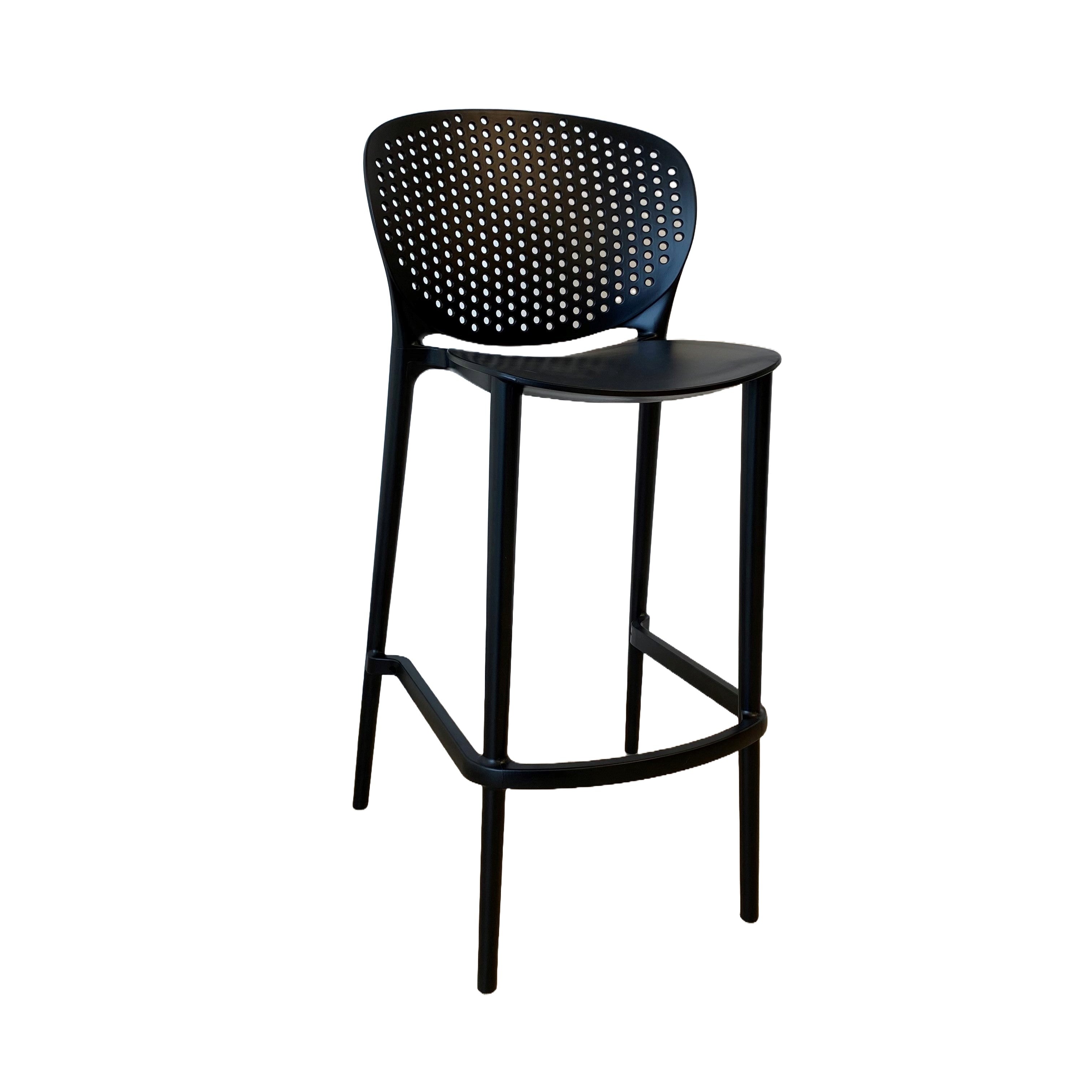 Finn Indoor / Outdoor Bar Stool, Black 53.5x53.5x104.5 cm