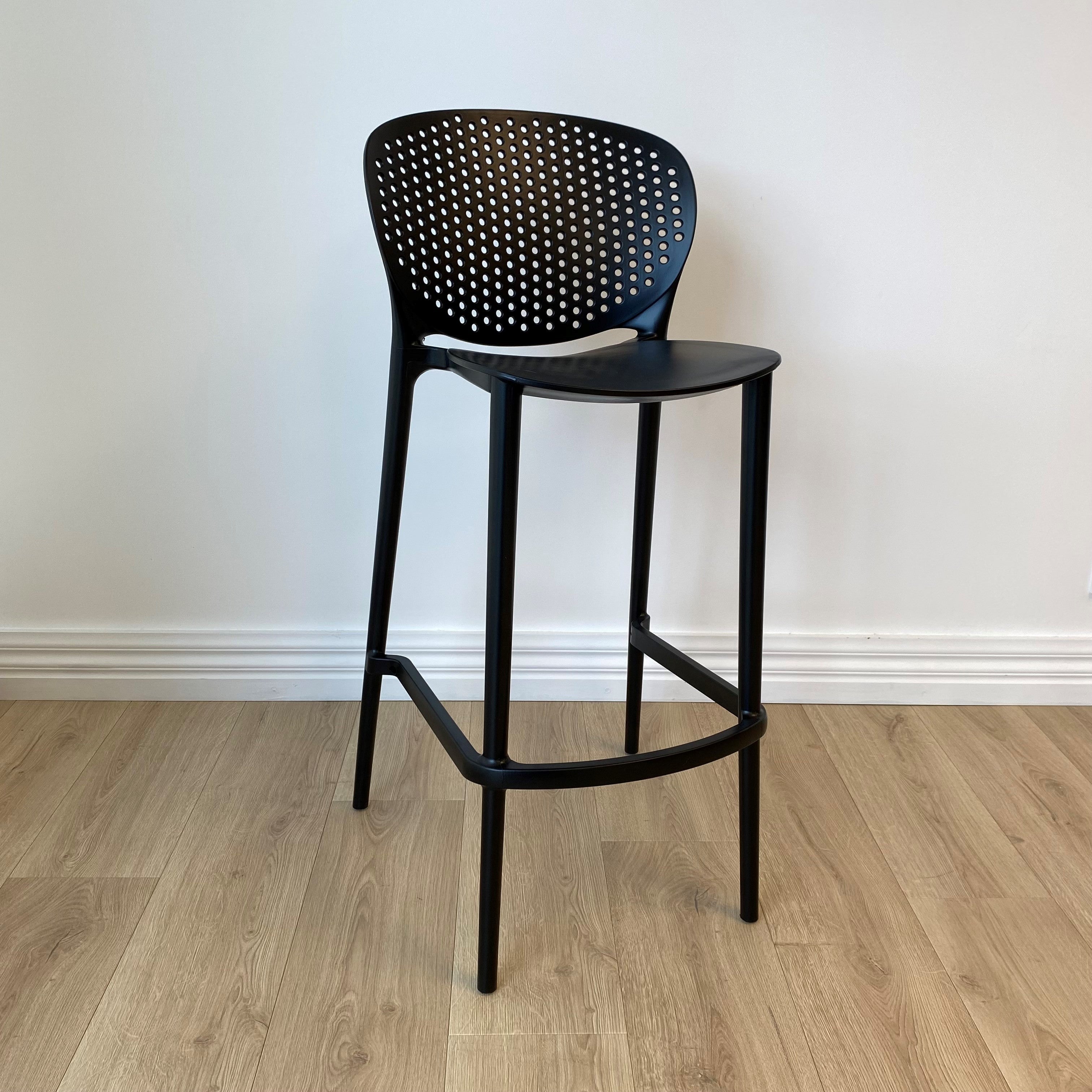 Finn Indoor / Outdoor Bar Stool, Black 53.5x53.5x104.5 cm