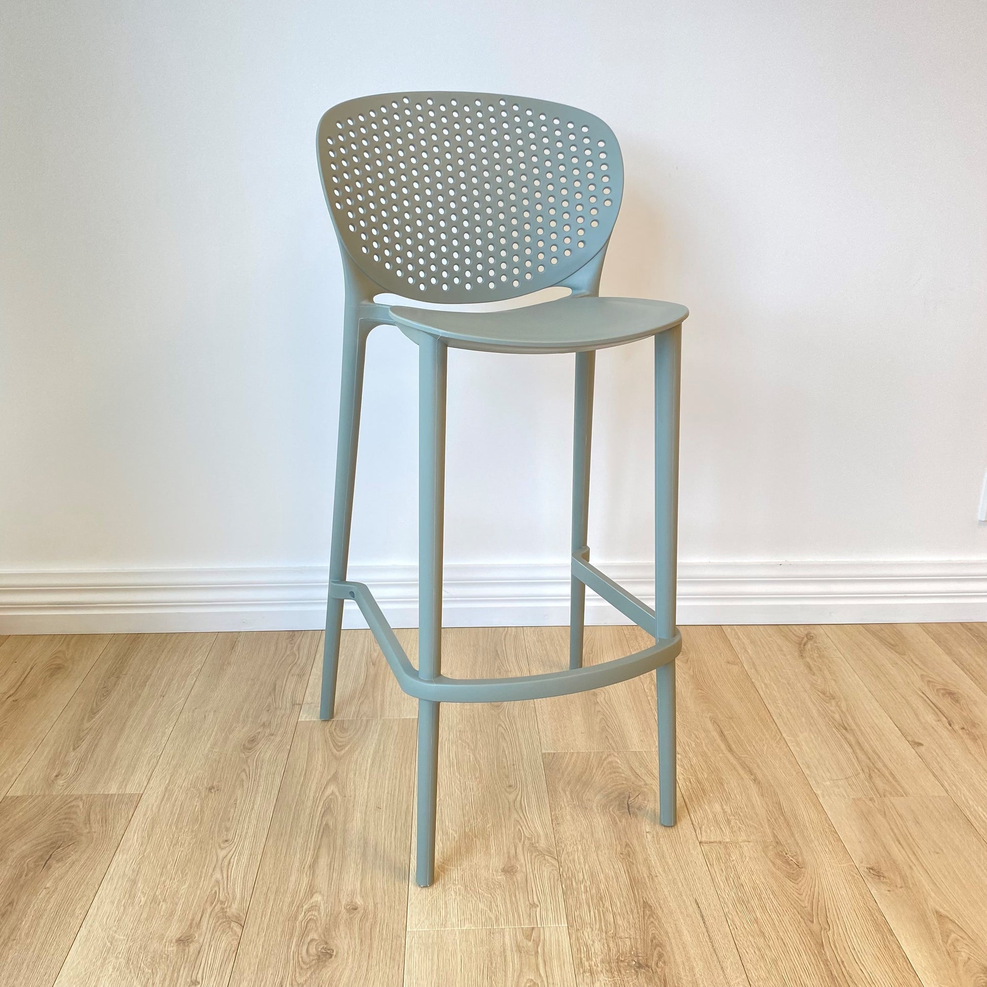 Finn Indoor / Outdoor Bar Stool, Moss Grey 53.5x53.5x104.5 cm