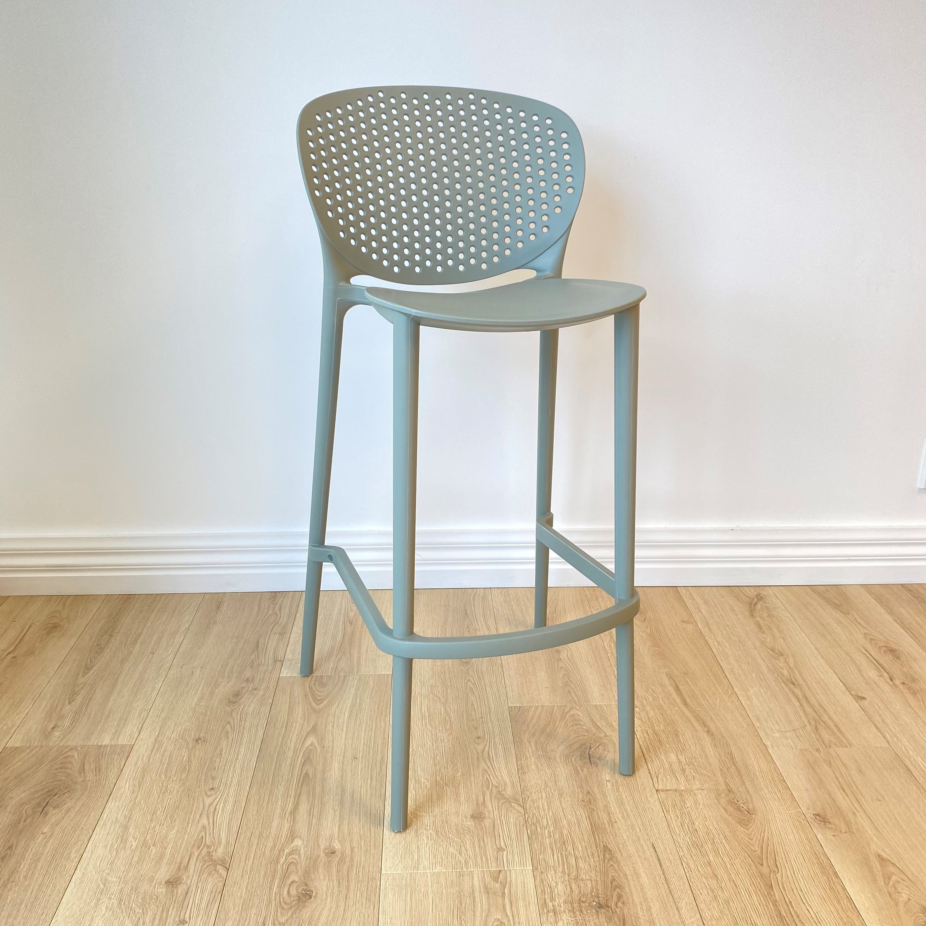 Finn Indoor / Outdoor Bar Stool, Moss Grey 53.5x53.5x104.5 cm