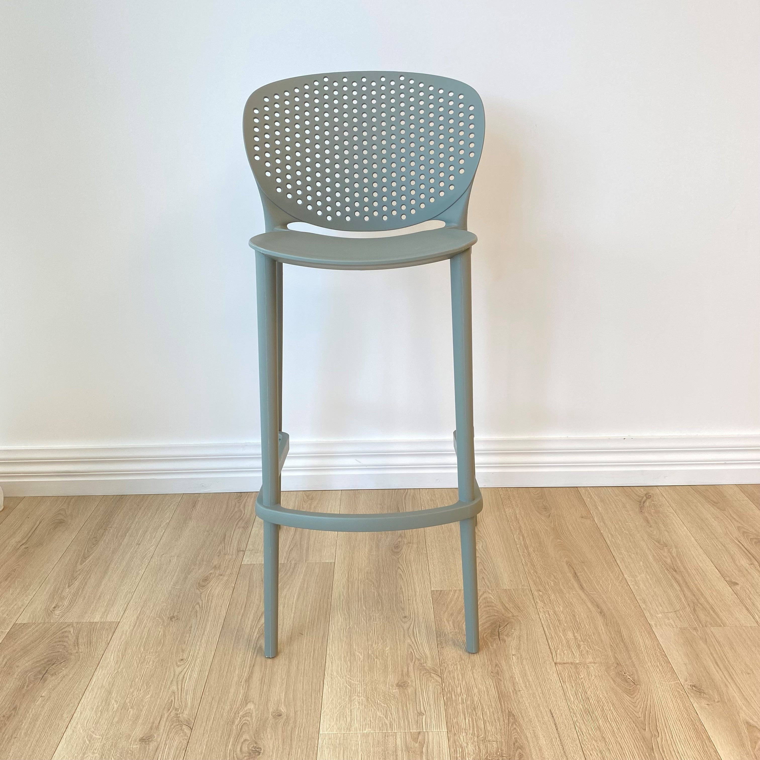 Finn Indoor / Outdoor Bar Stool, Moss Grey 53.5x53.5x104.5 cm