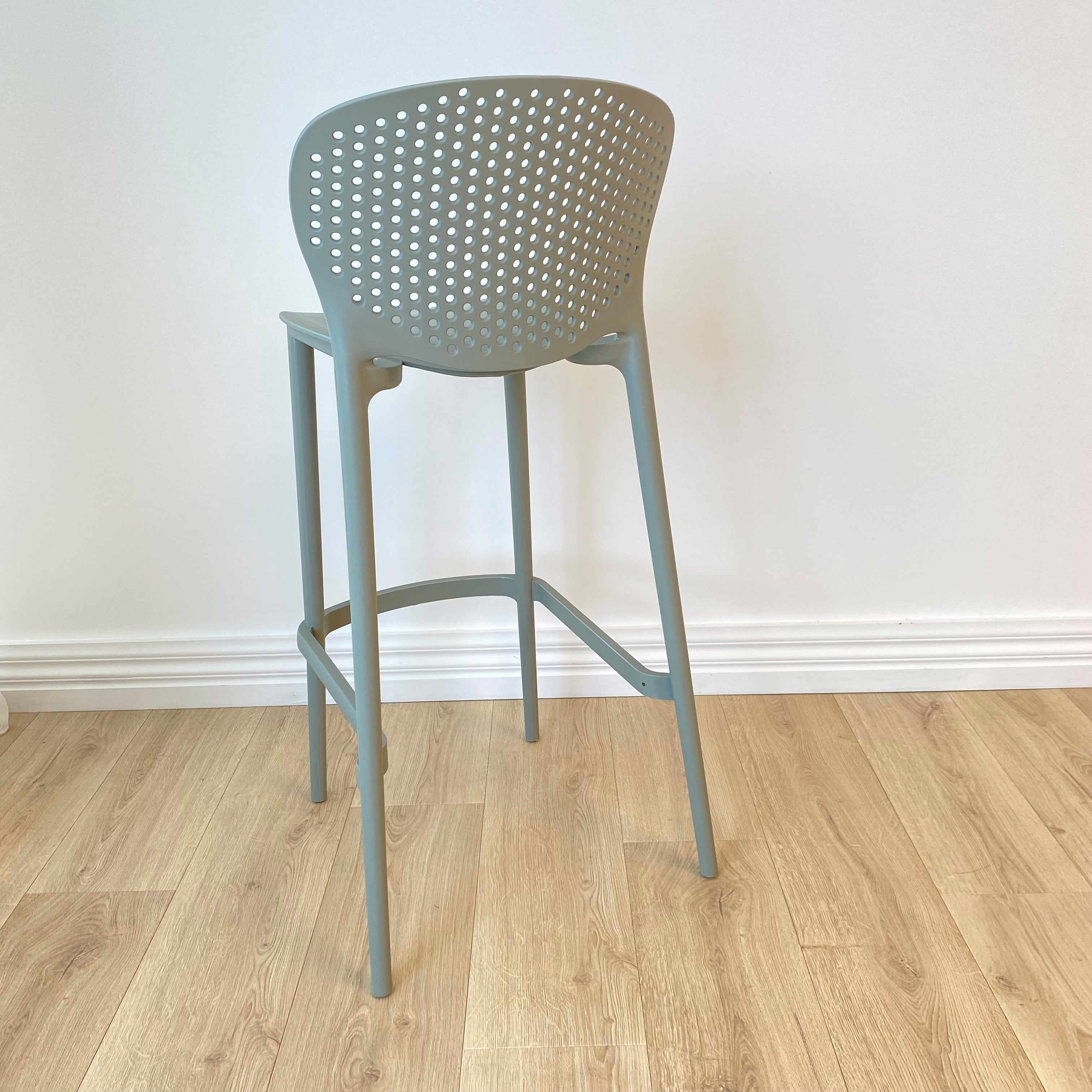 Finn Indoor / Outdoor Bar Stool, Moss Grey 53.5x53.5x104.5 cm