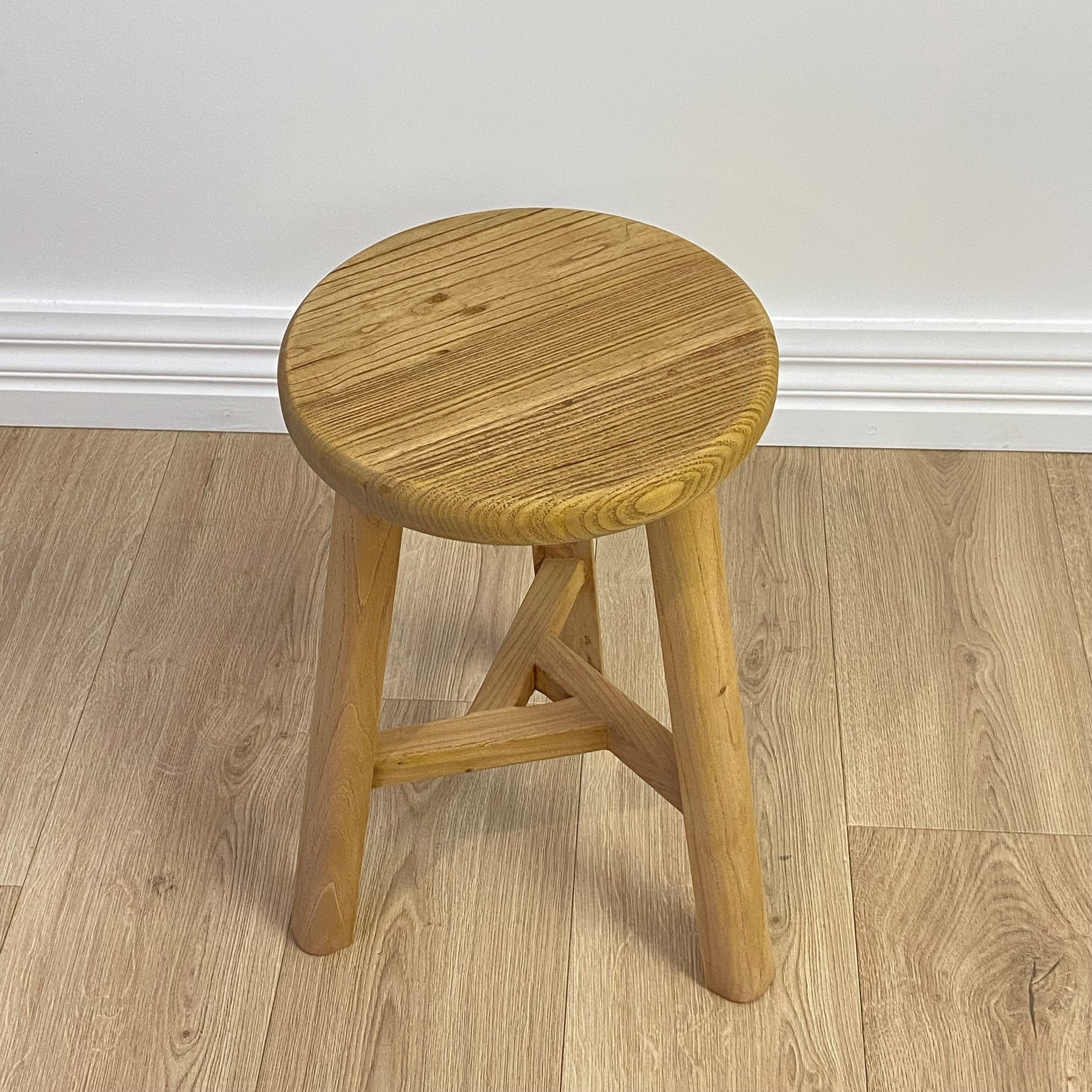 Heritage Elm Round Stool 30x50 cm