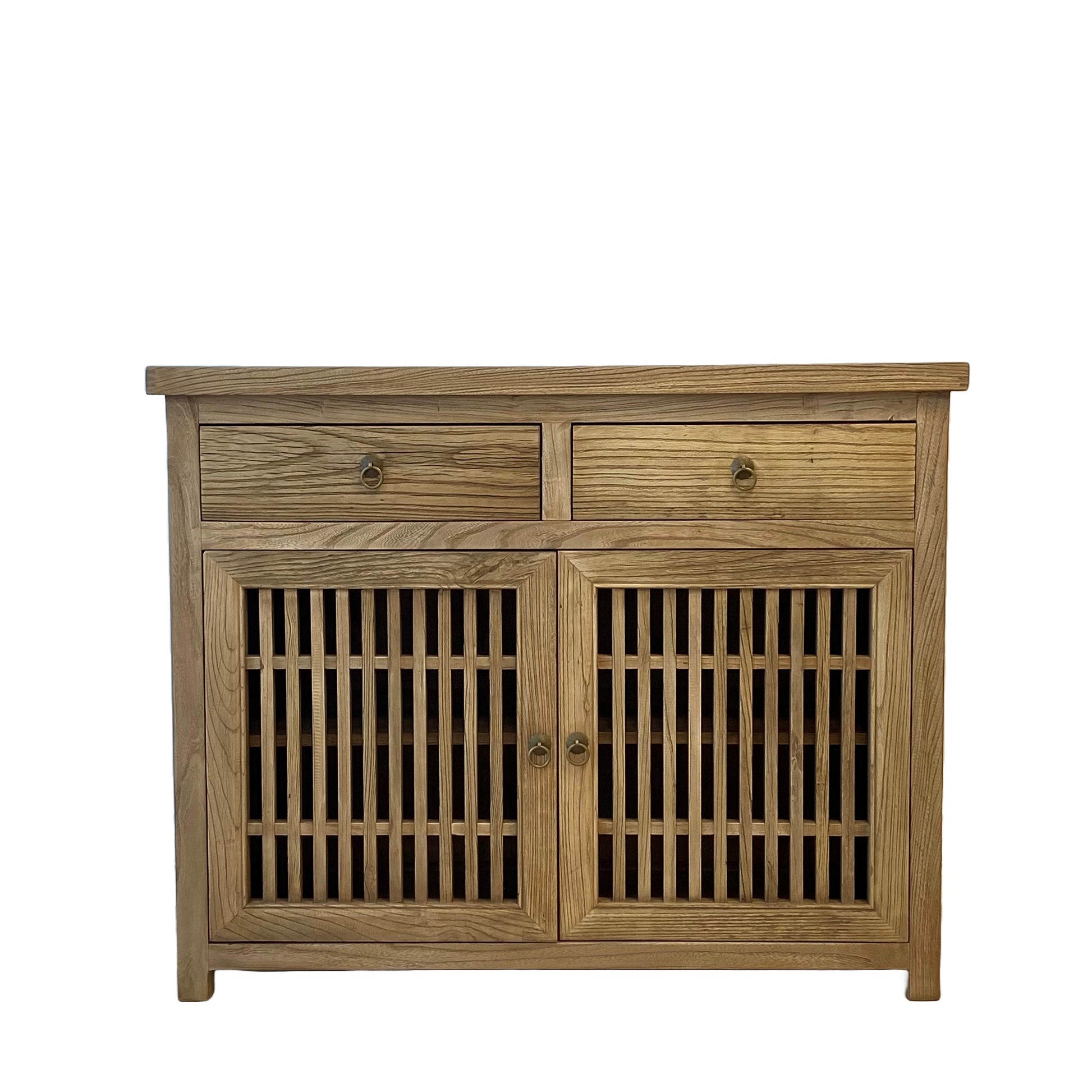 Heritage Elm Slat Cabinet 100x40x80 cm