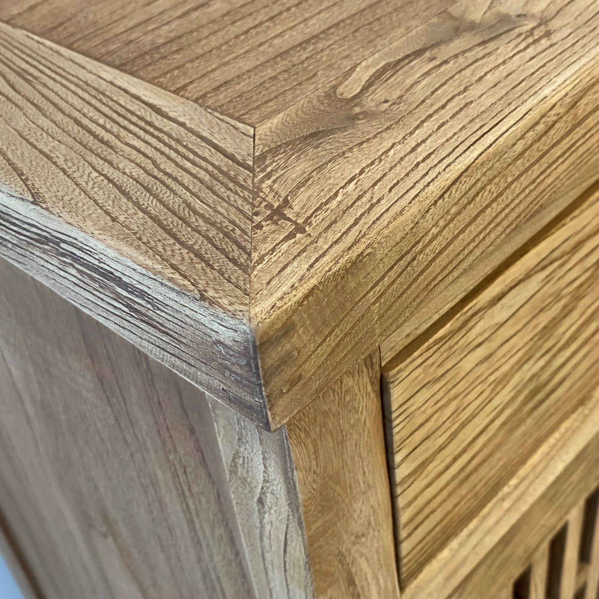 Heritage Elm Slat Cabinet 100x40x80 cm