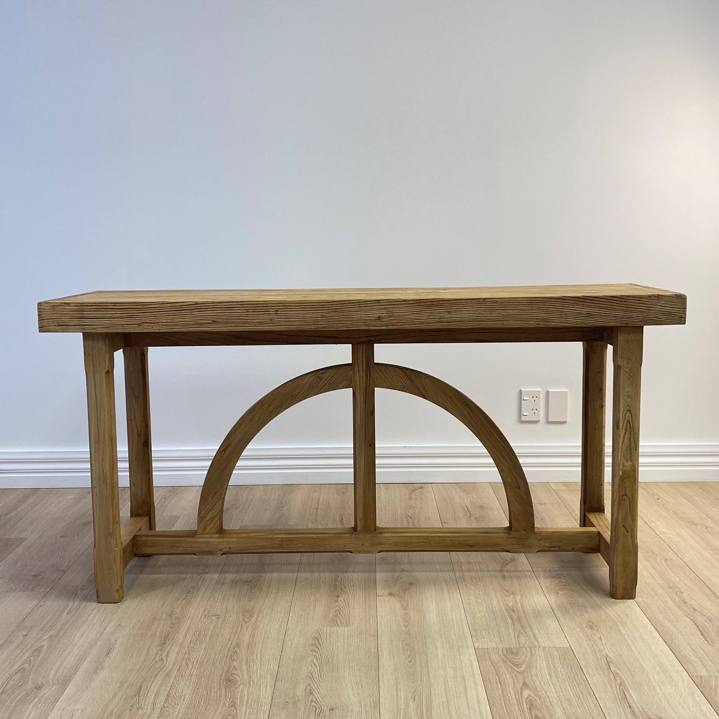 Archway Console, Aged Elm 154x48x78 cm