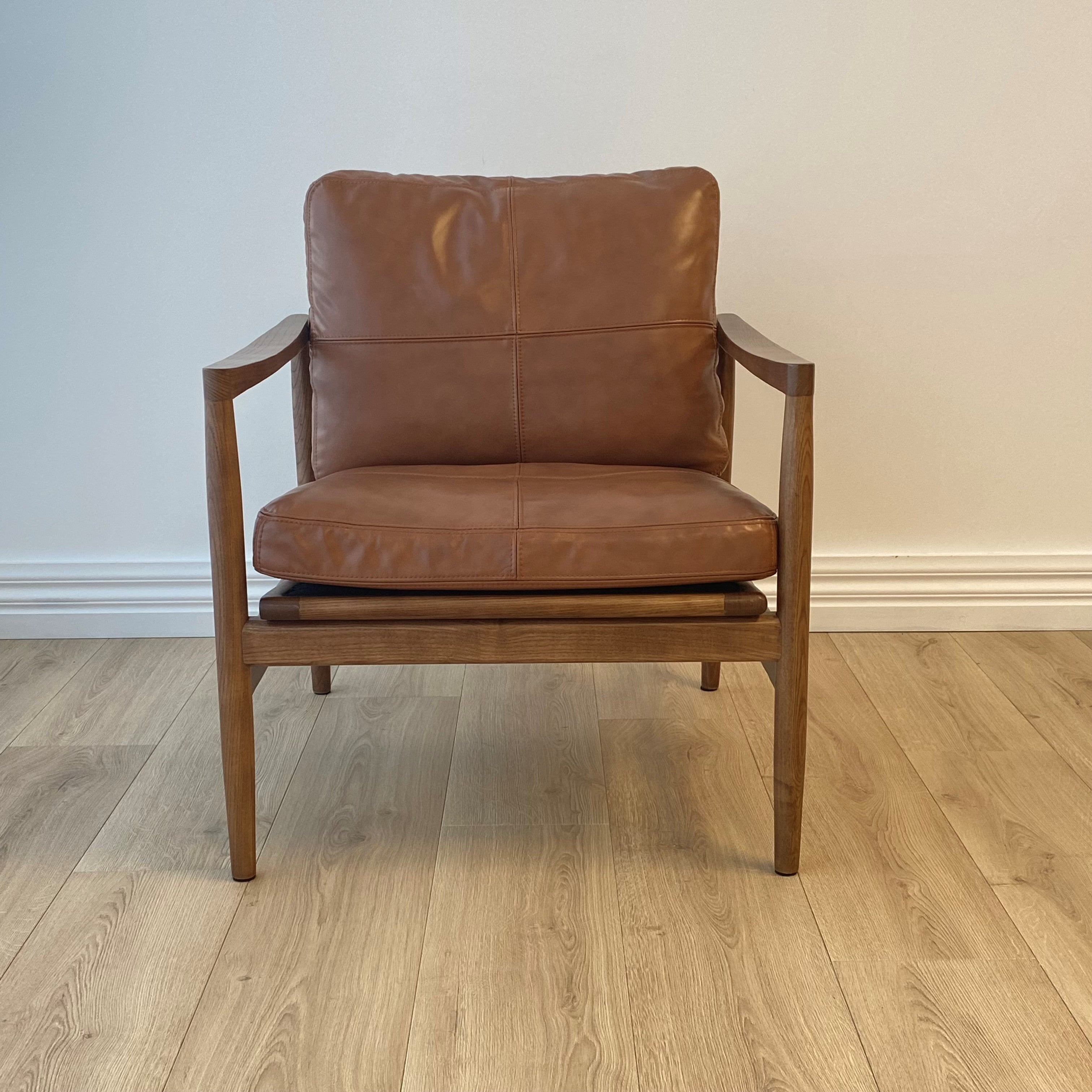 Bailey Leather Chair, Saddle 67x70x79 cm