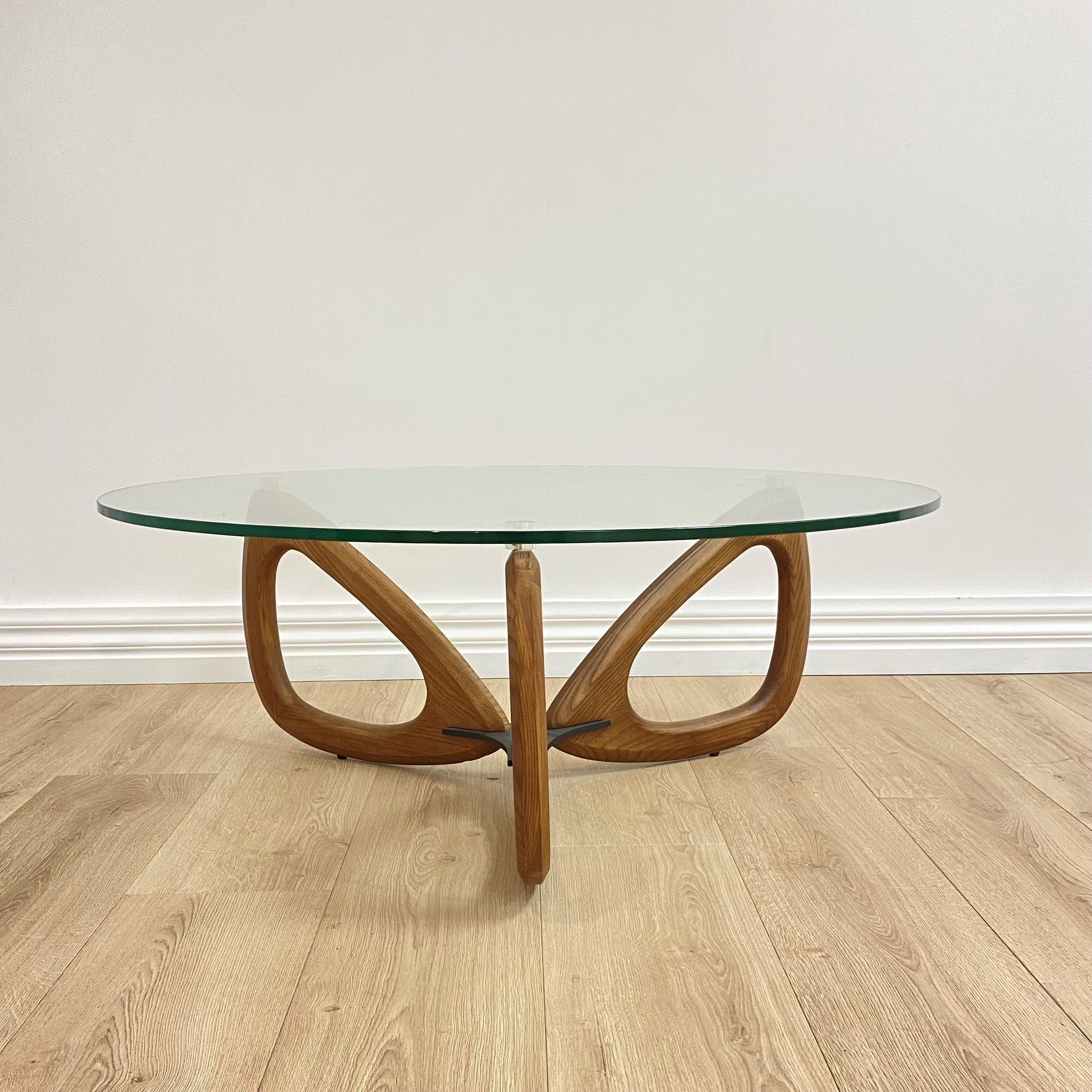 Maddox Mid-Century Round Coffee Table 100x39 cm