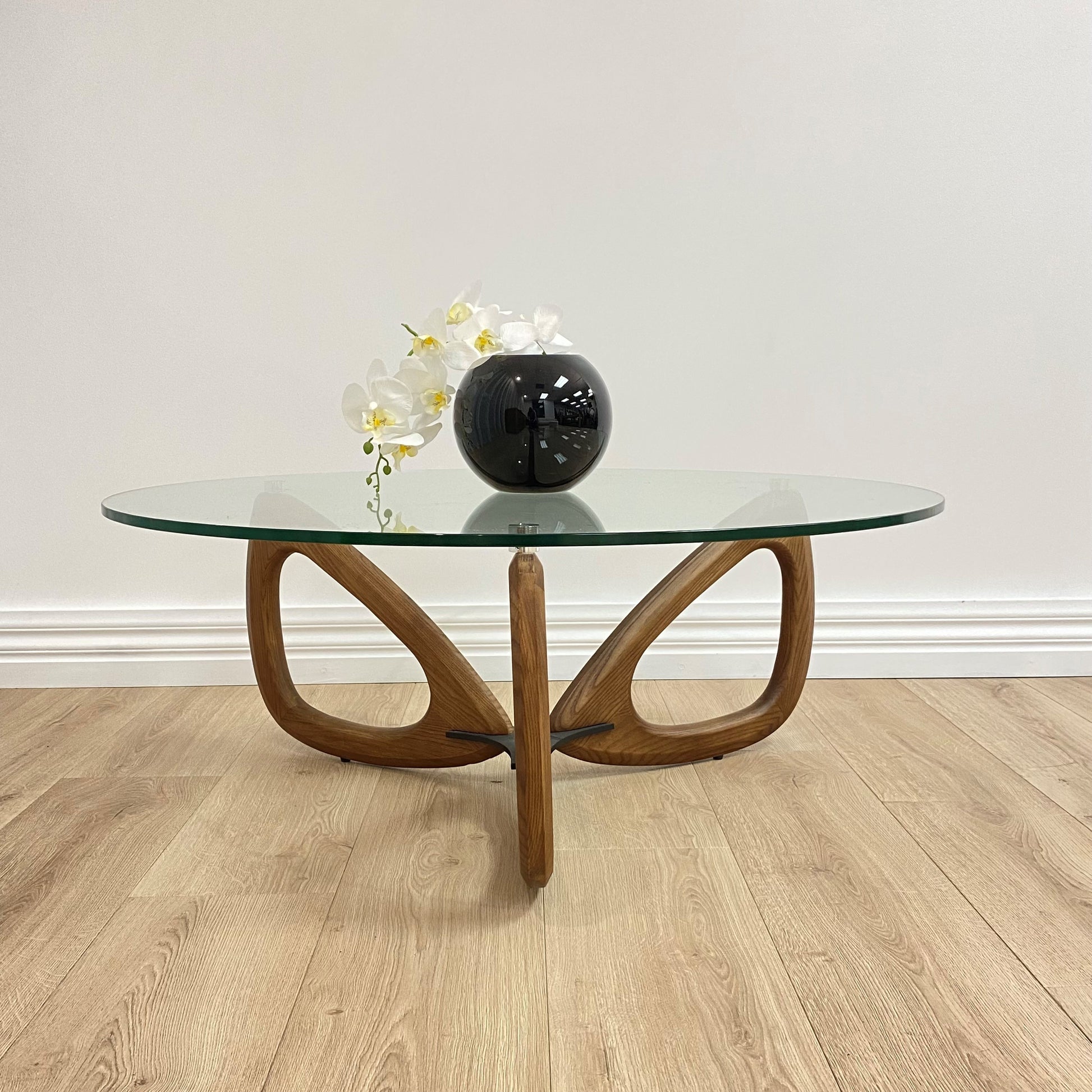 Maddox Mid-Century Round Coffee Table 100x39 cm