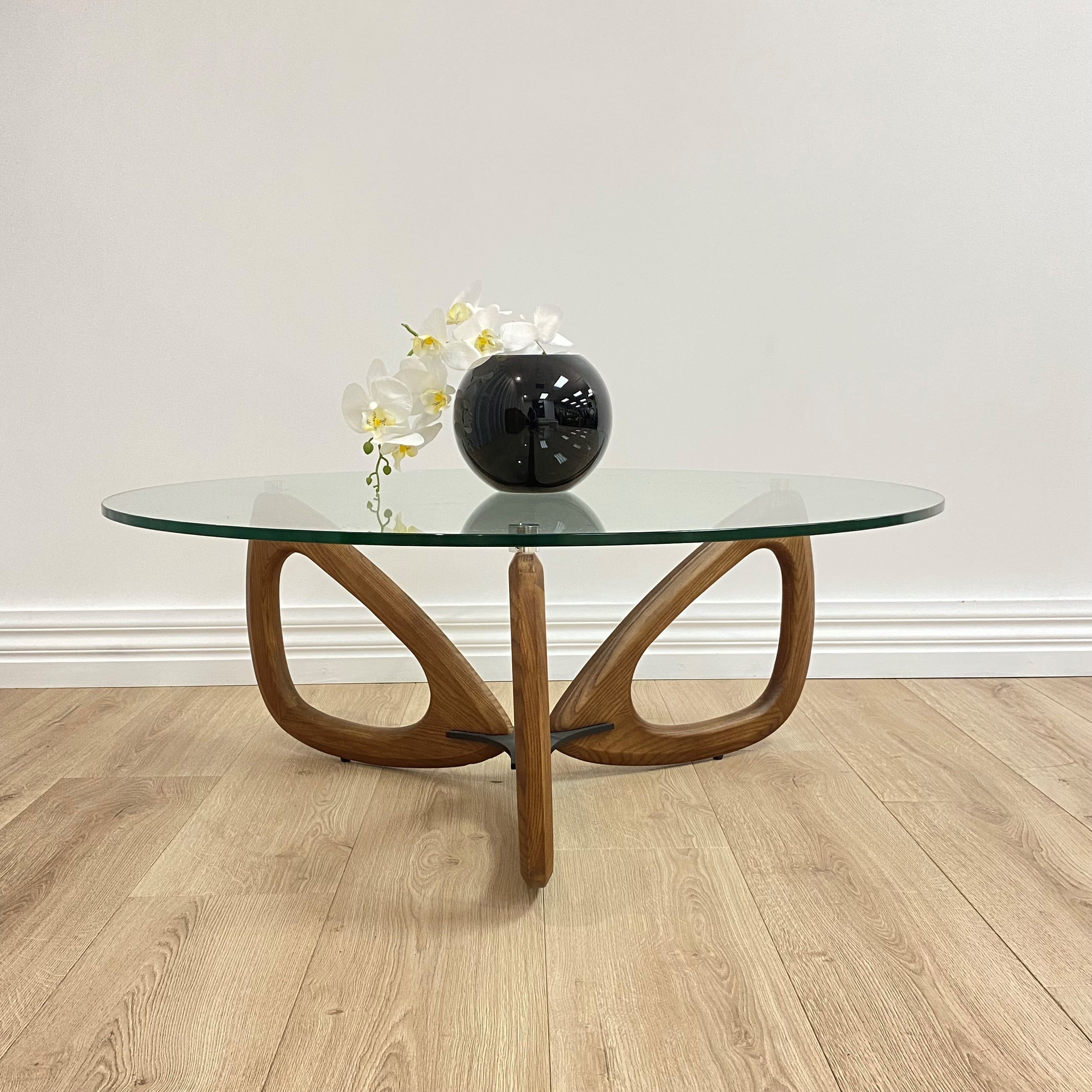 Maddox Mid-Century Round Coffee Table 100x39 cm