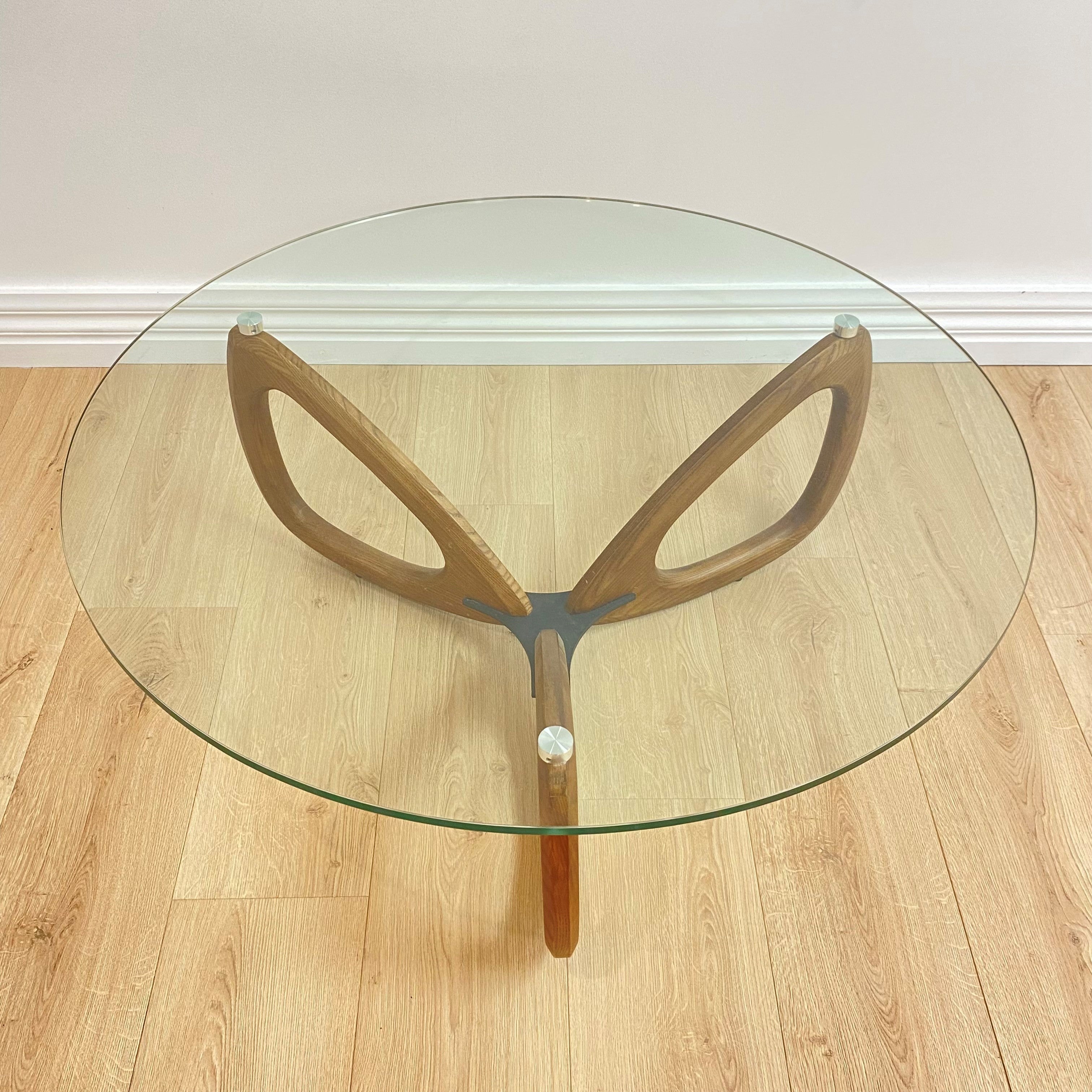 Maddox Mid-Century Round Coffee Table 100x39 cm