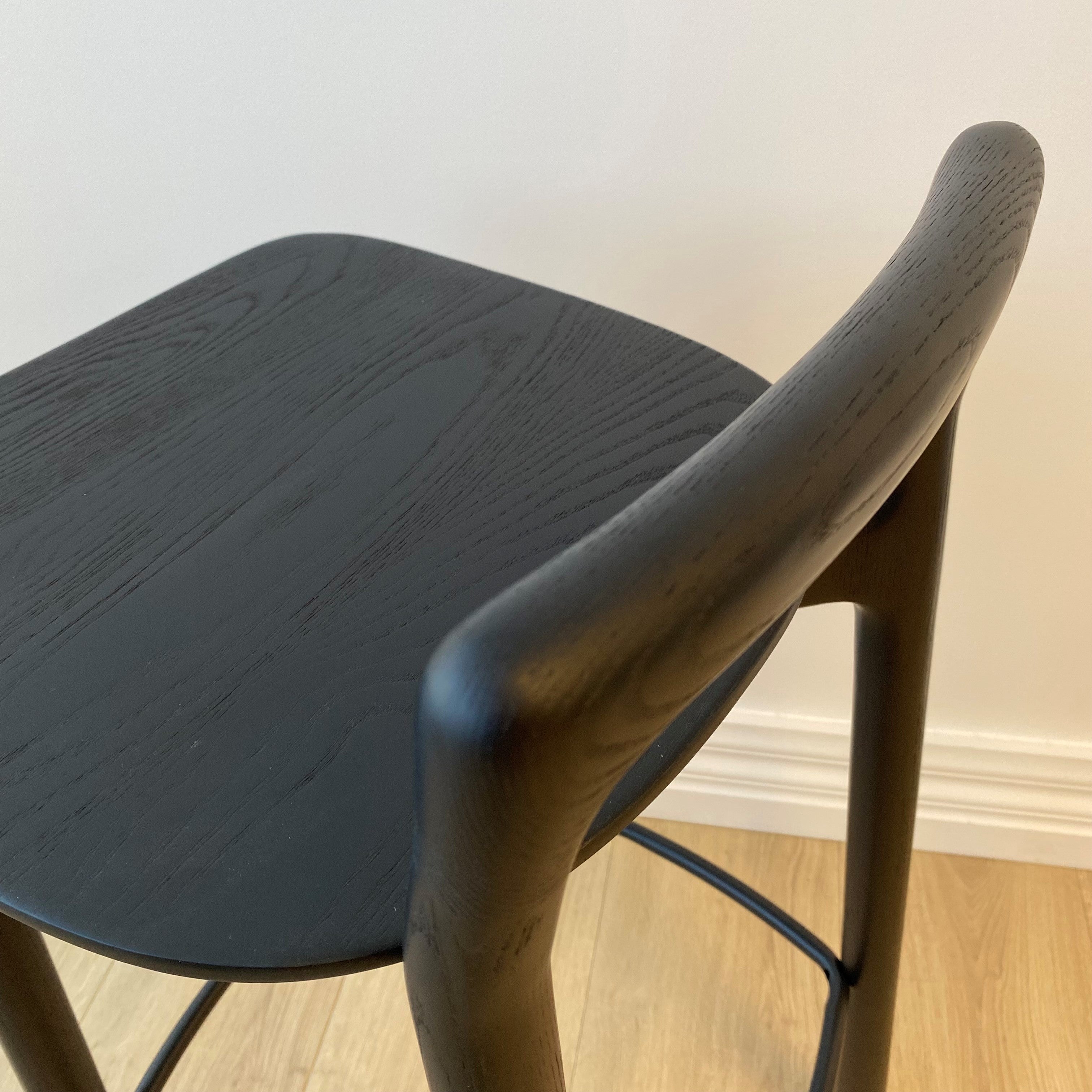 Avery Bar Stool, Black 40x39x77 cm