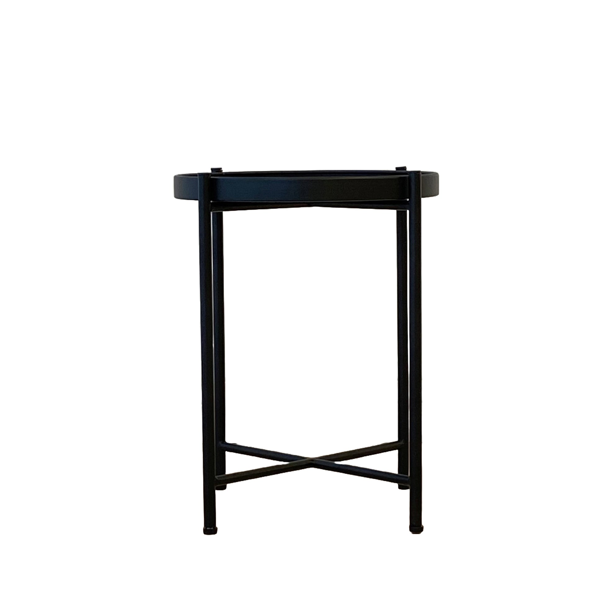 Sofia Round Side Table, Black 40x40x50 cm