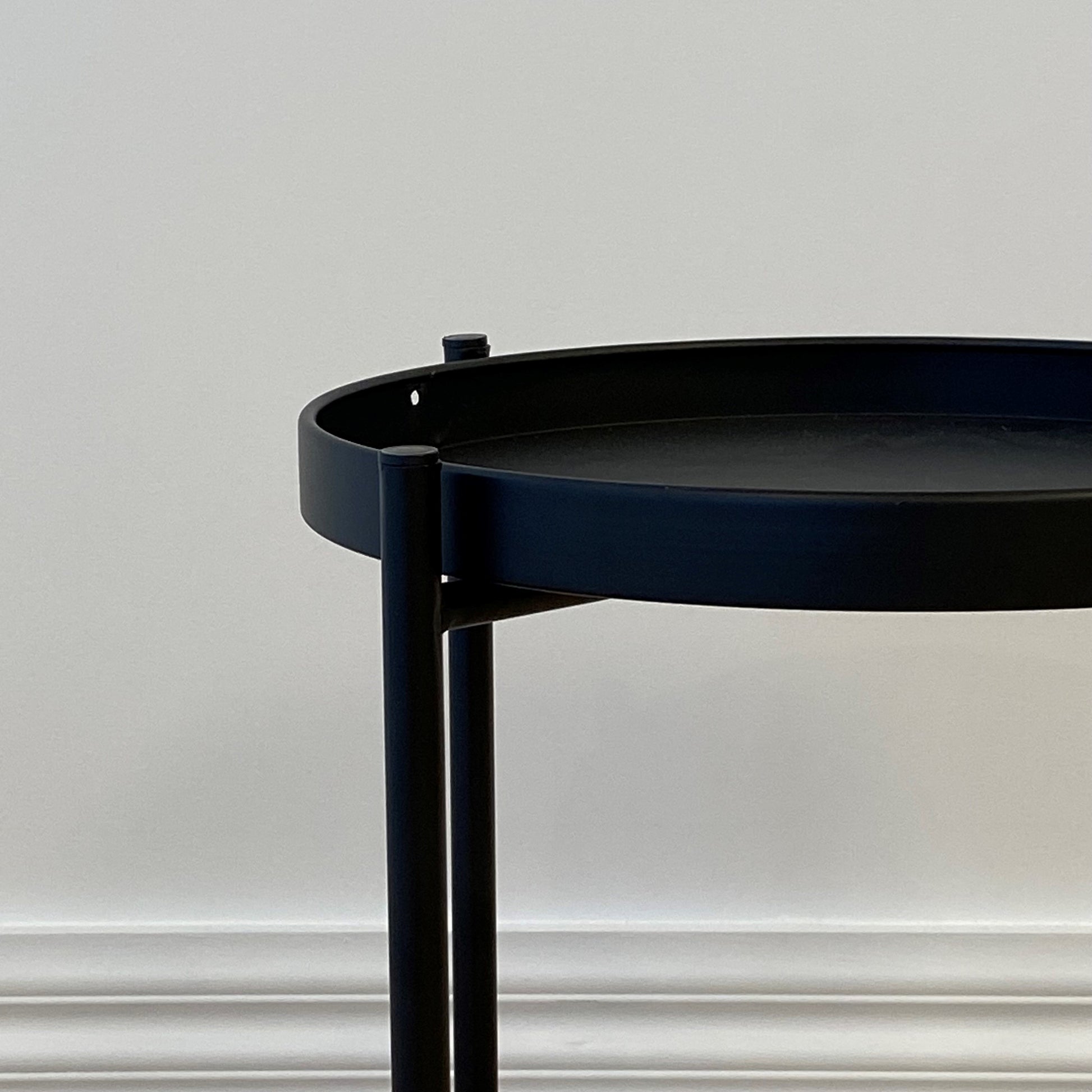 Sofia Round Side Table, Black 40x40x50 cm