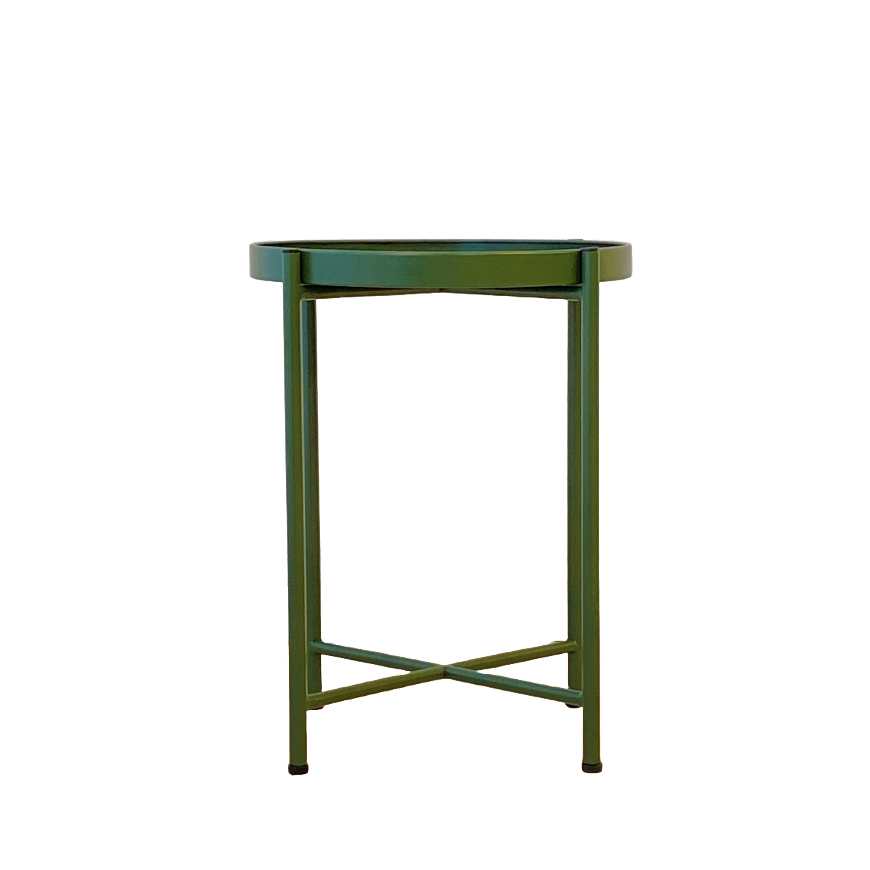 Sofia Round Side Table, Green 40x40x50 cm