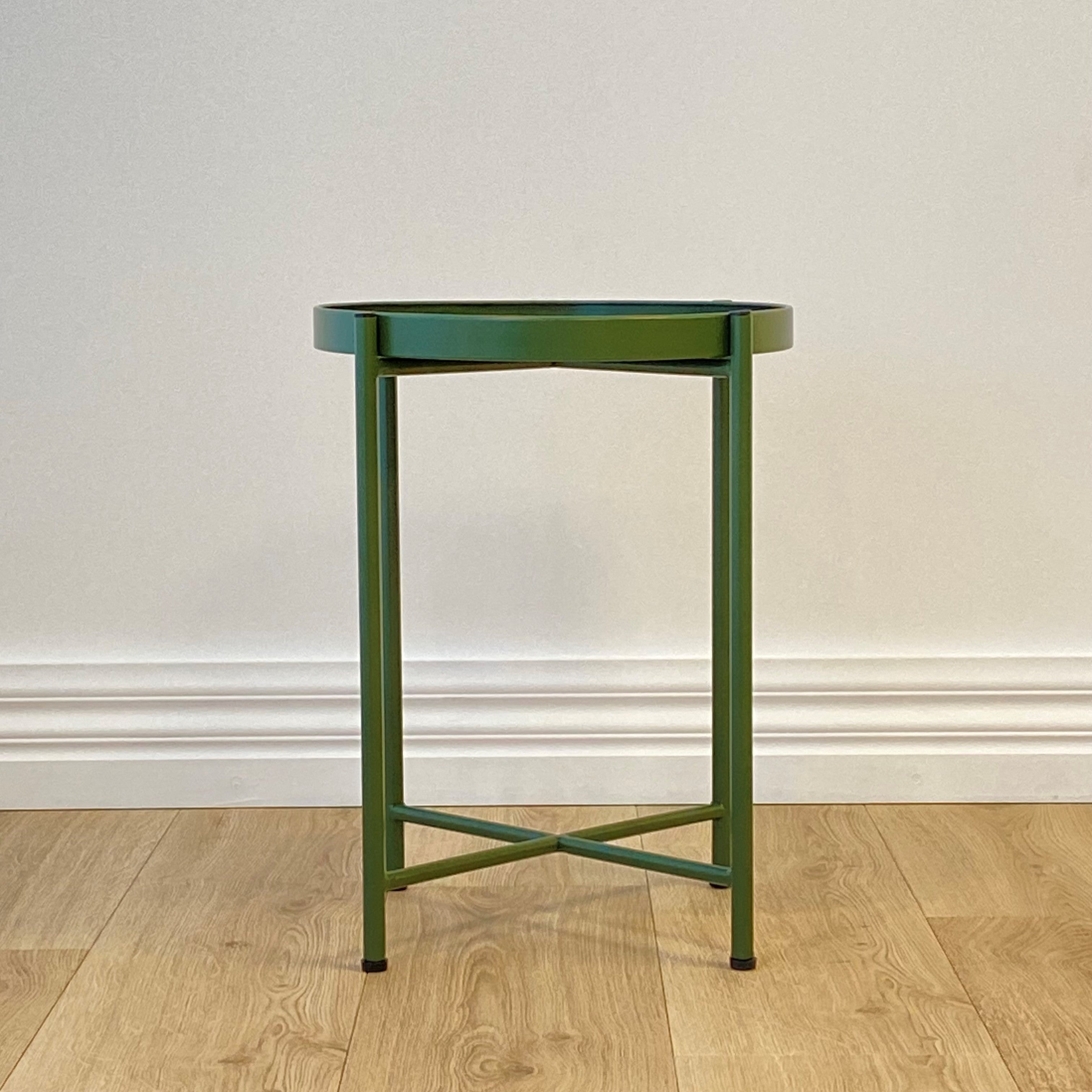 Sofia Round Side Table, Green 40x40x50 cm