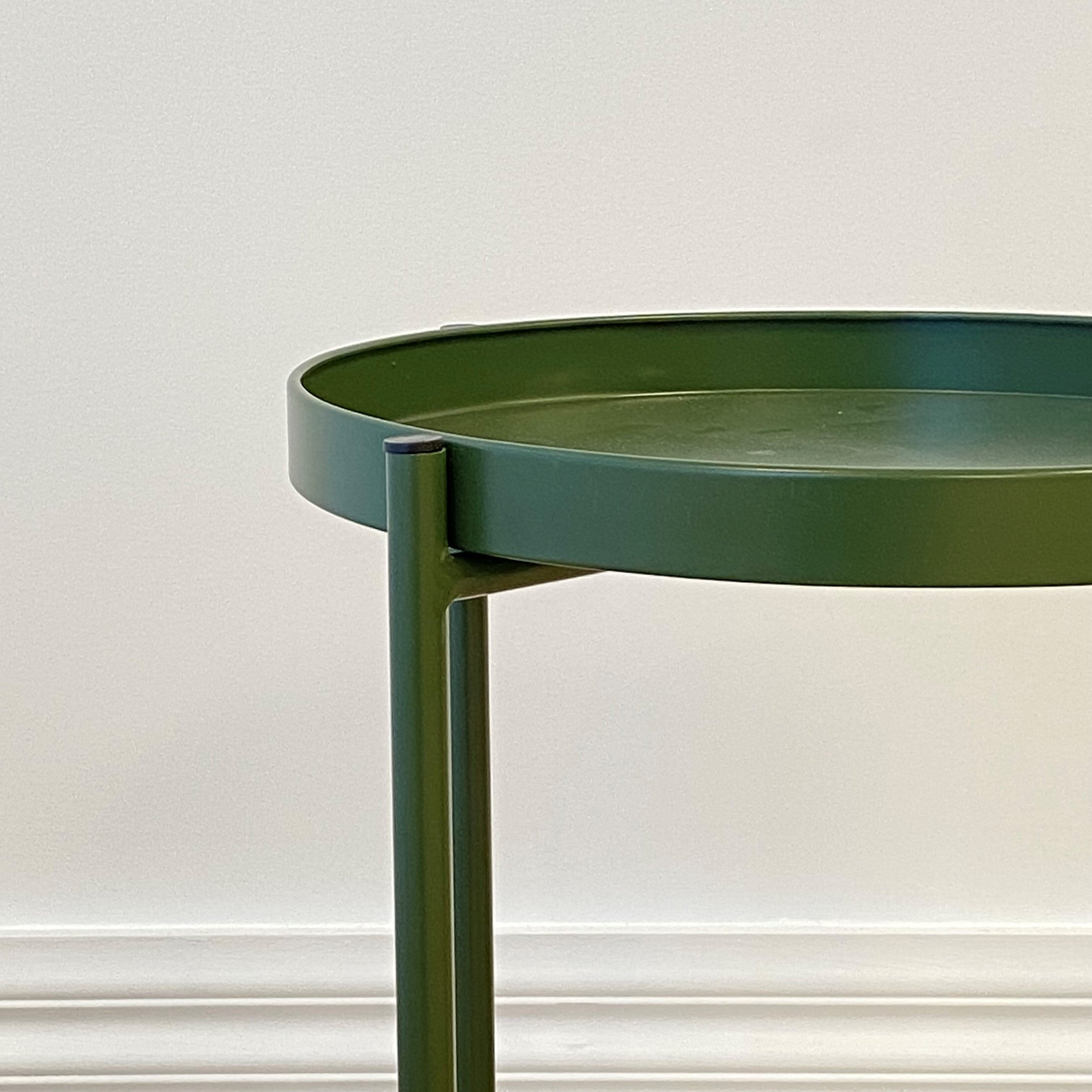 Sofia Round Side Table, Green 40x40x50 cm