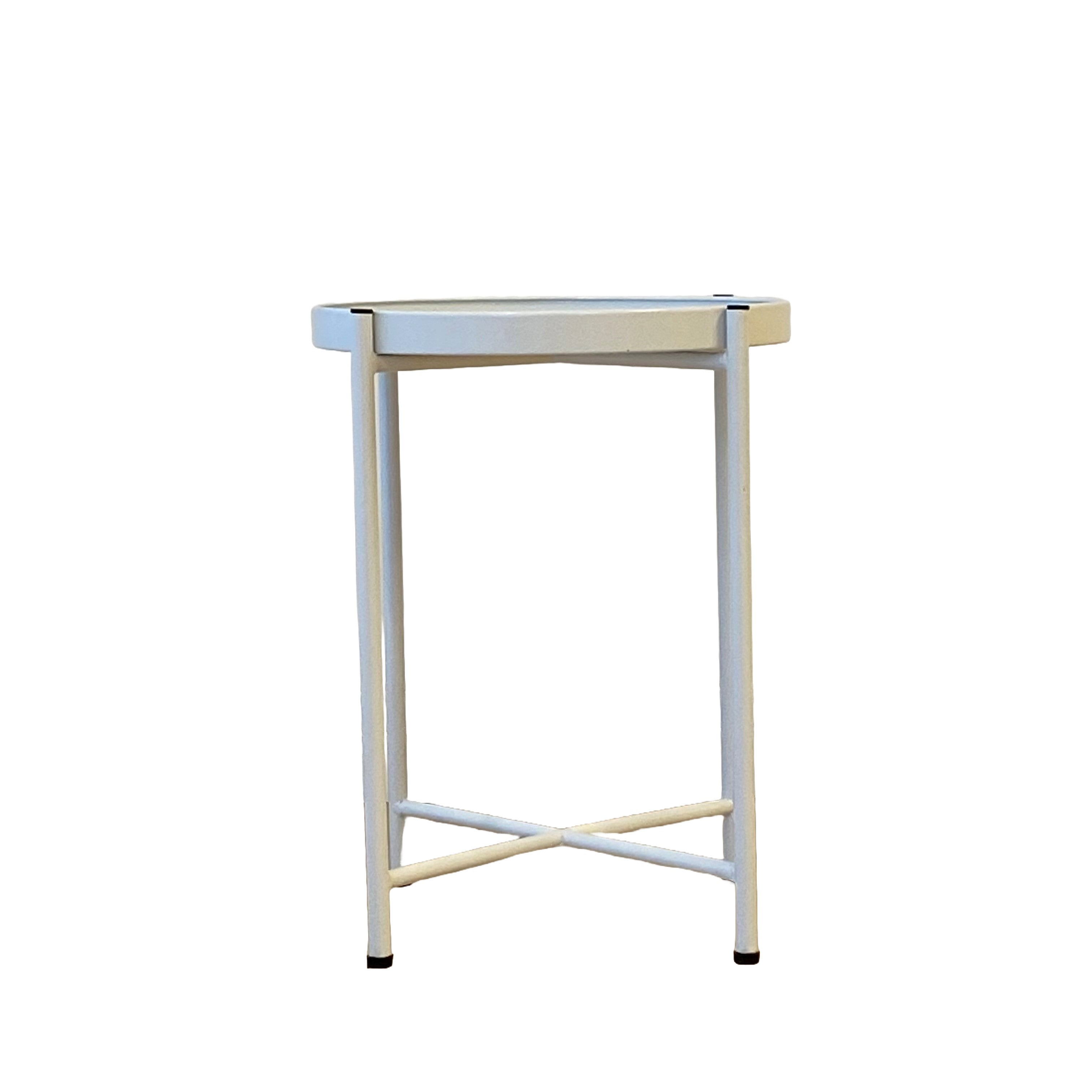 Sofia Round Side Table, White 40x40x50 cm