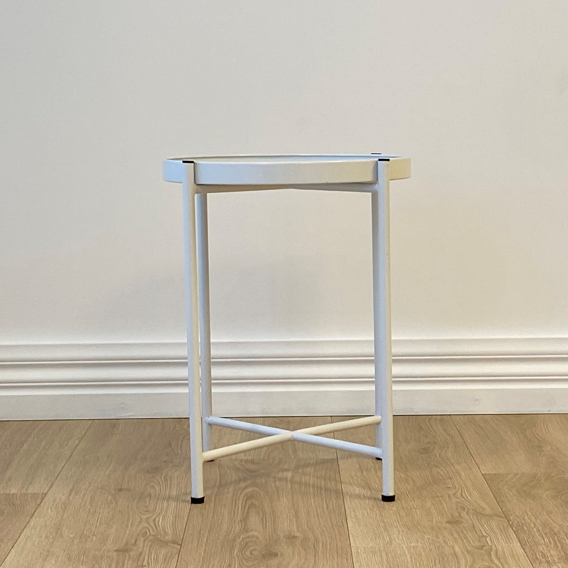 Sofia Round Side Table, White 40x40x50 cm