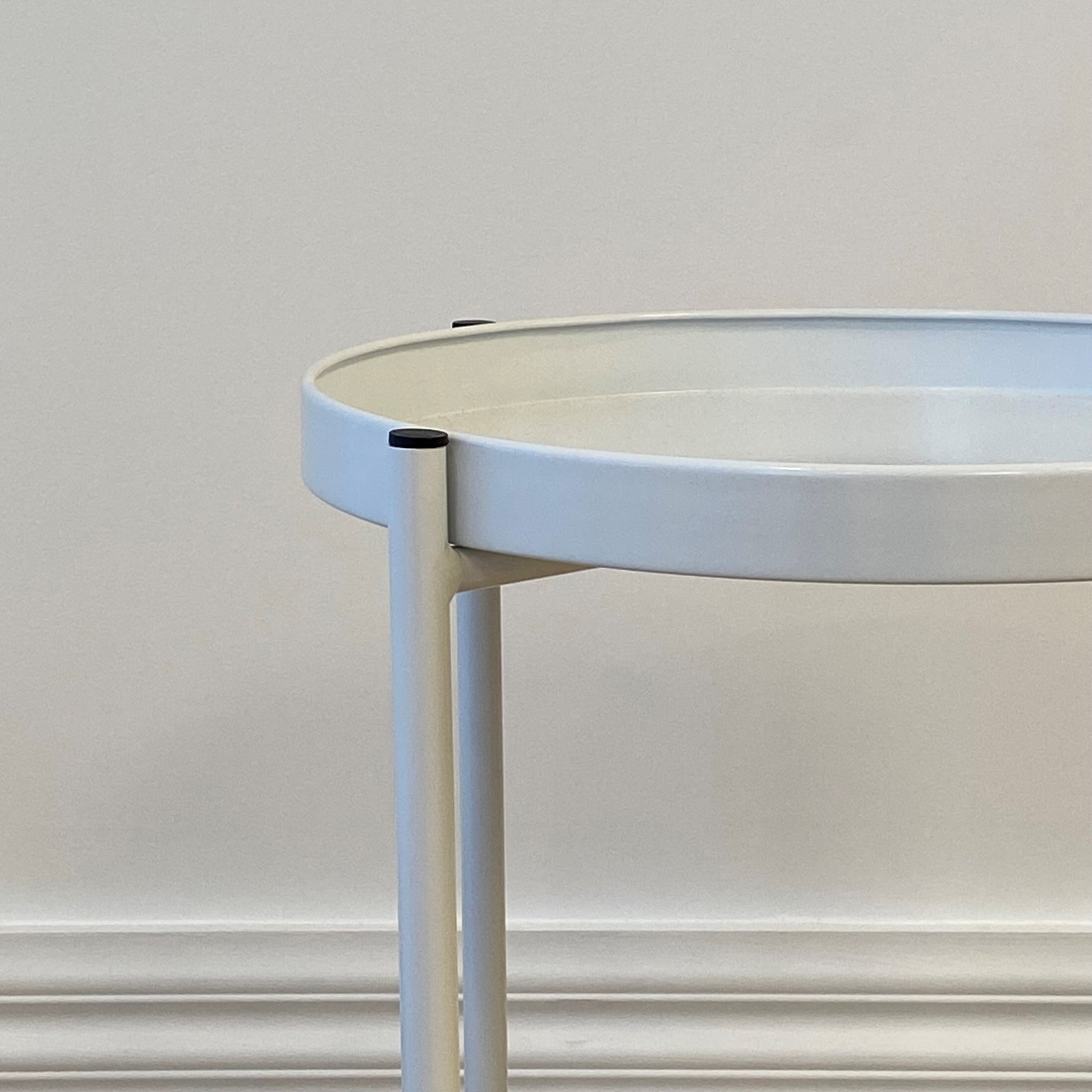 Sofia Round Side Table, White 40x40x50 cm