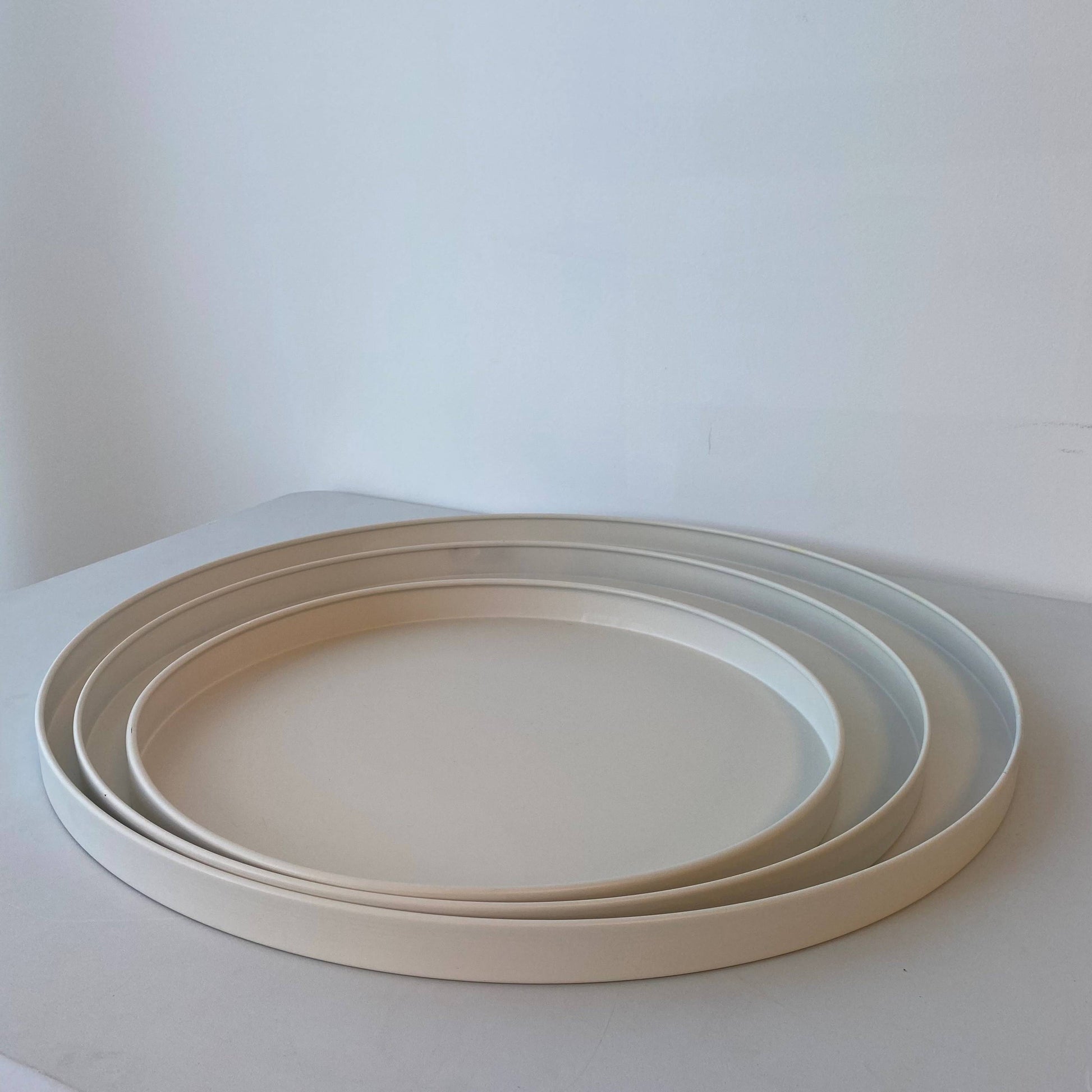 Bianca Metal Tray, Set of 3 Sand 60/50/40 cm