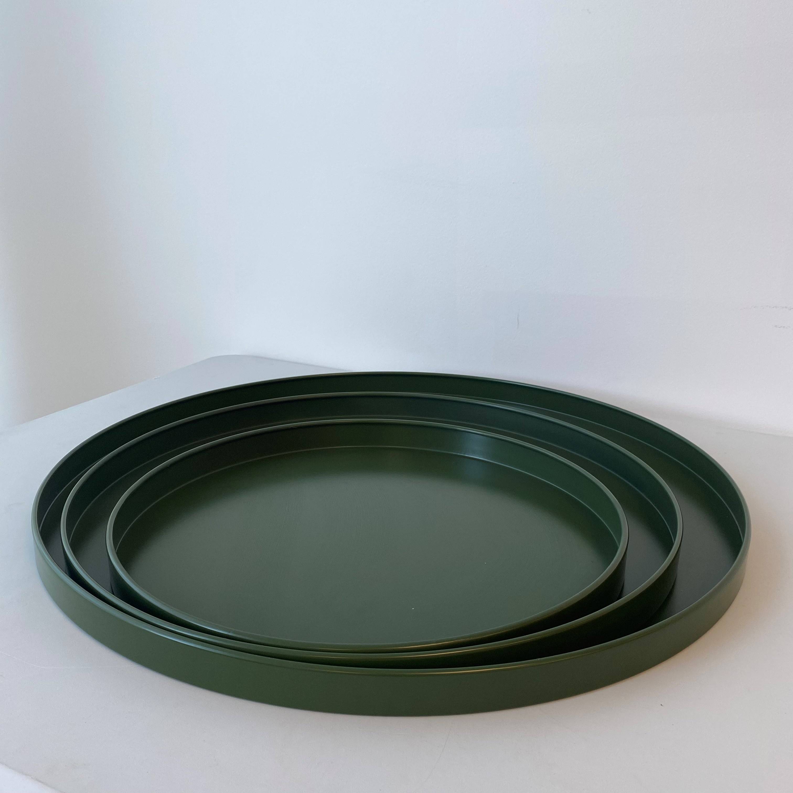 Bianca Metal Tray Medium, Hunter Green