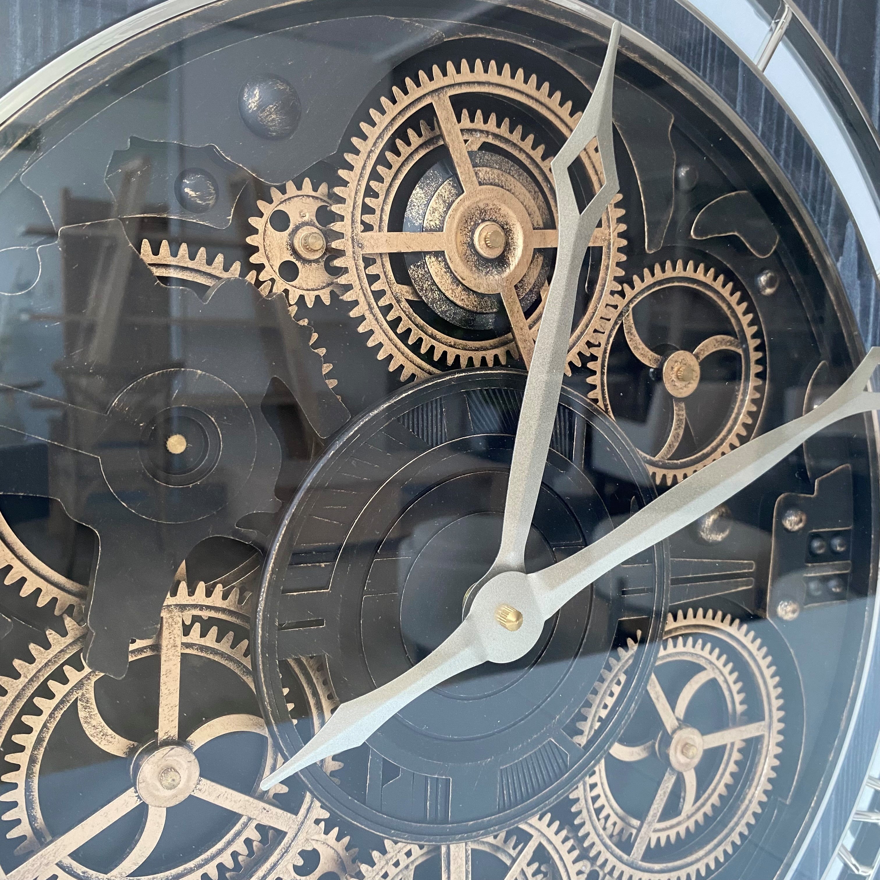 Domus Wall Clock, Pewter 56x8.5 cm