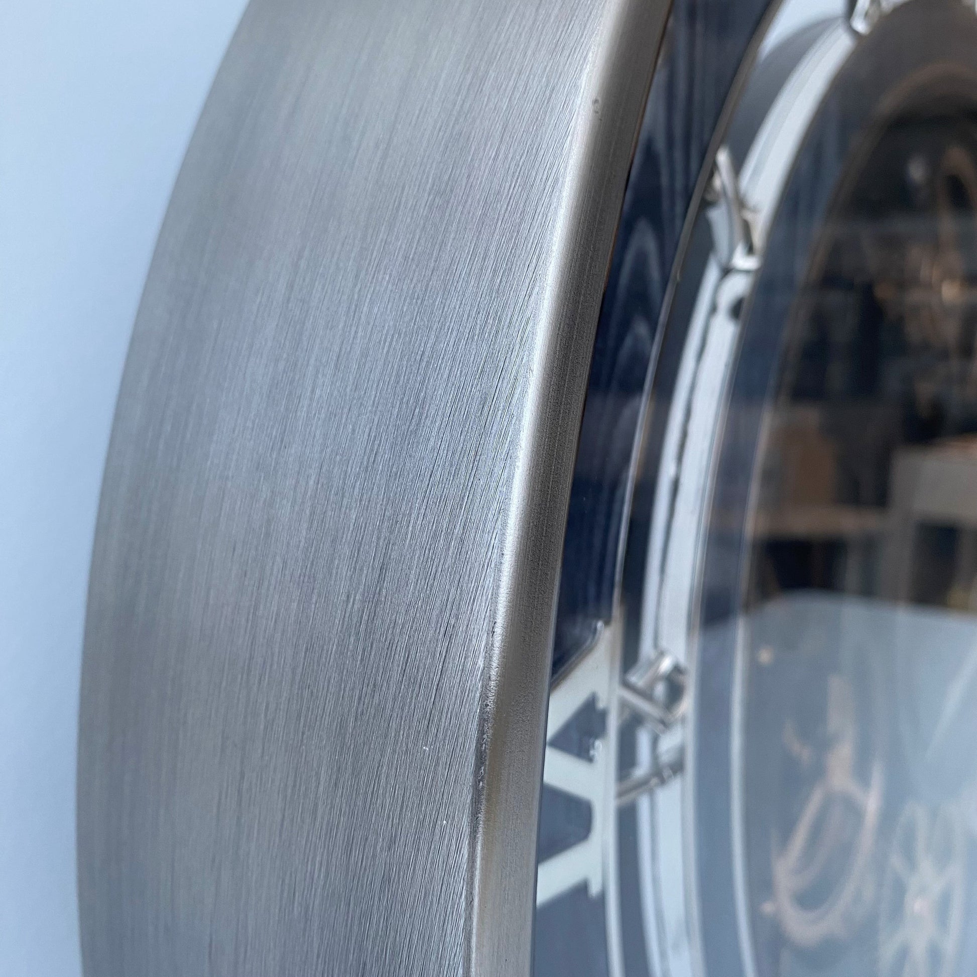 Domus Wall Clock, Pewter 56x8.5 cm