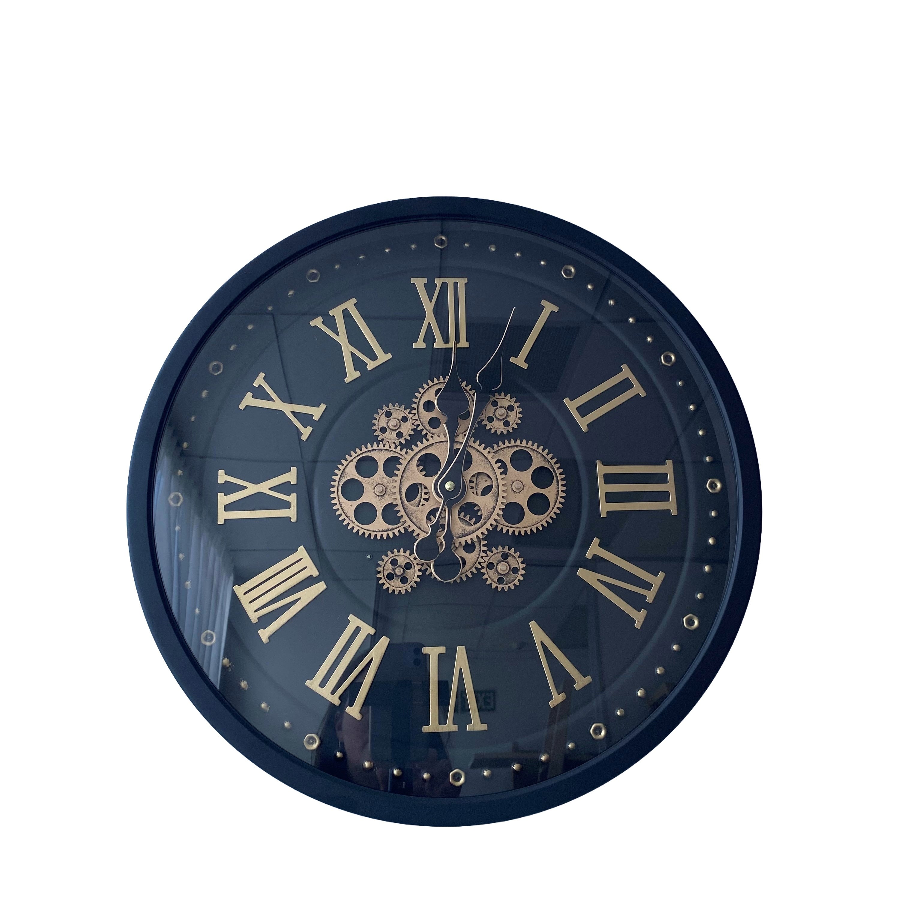 Domus Wall Clock, Black 46x7 cm